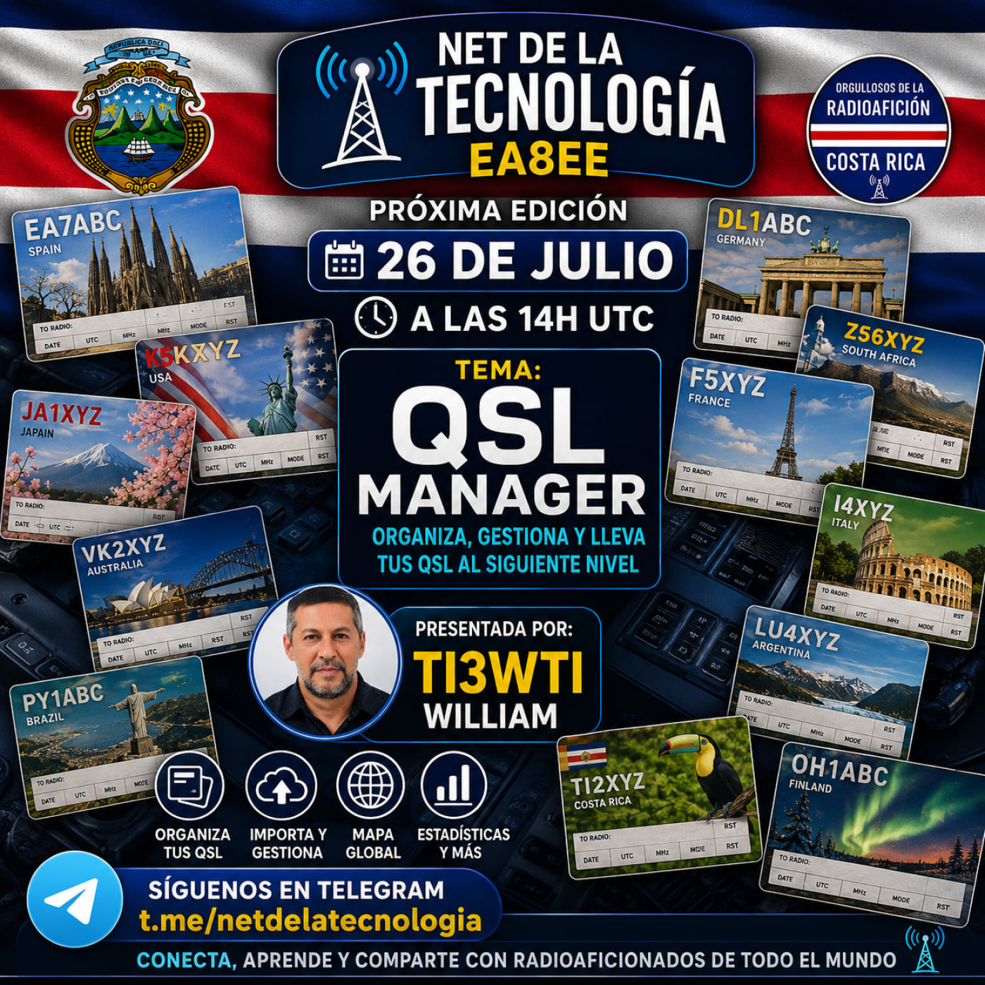 #536 QSL MANAGER por TI3WTI William episode artwork