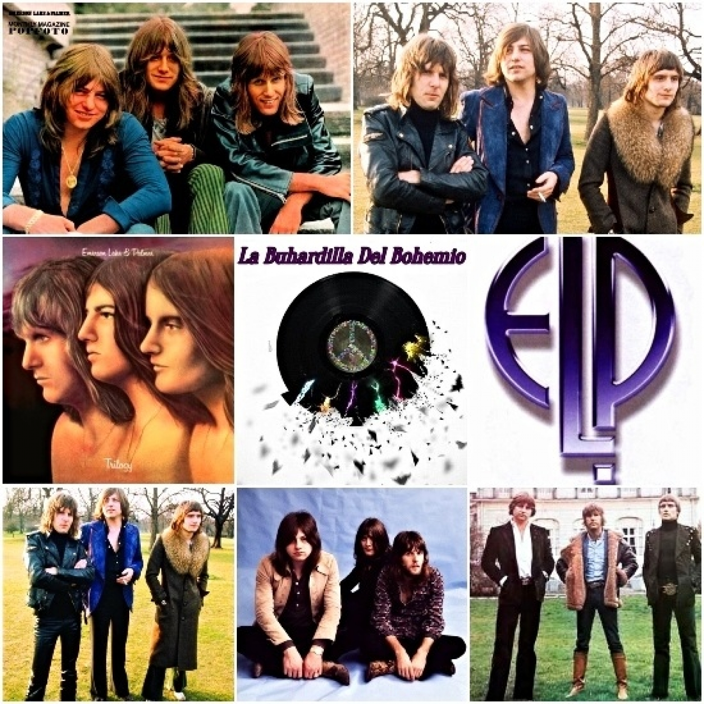 Emerson, Lake & Palmer en La Buhardilla del Bohemio - 'Trilogy' 1972 episode artwork