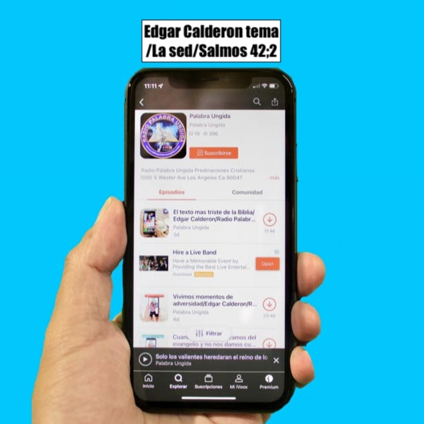Edgar Calderon tema/La sed/Salmos 42;2/Radio Palabra Ungida episode artwork