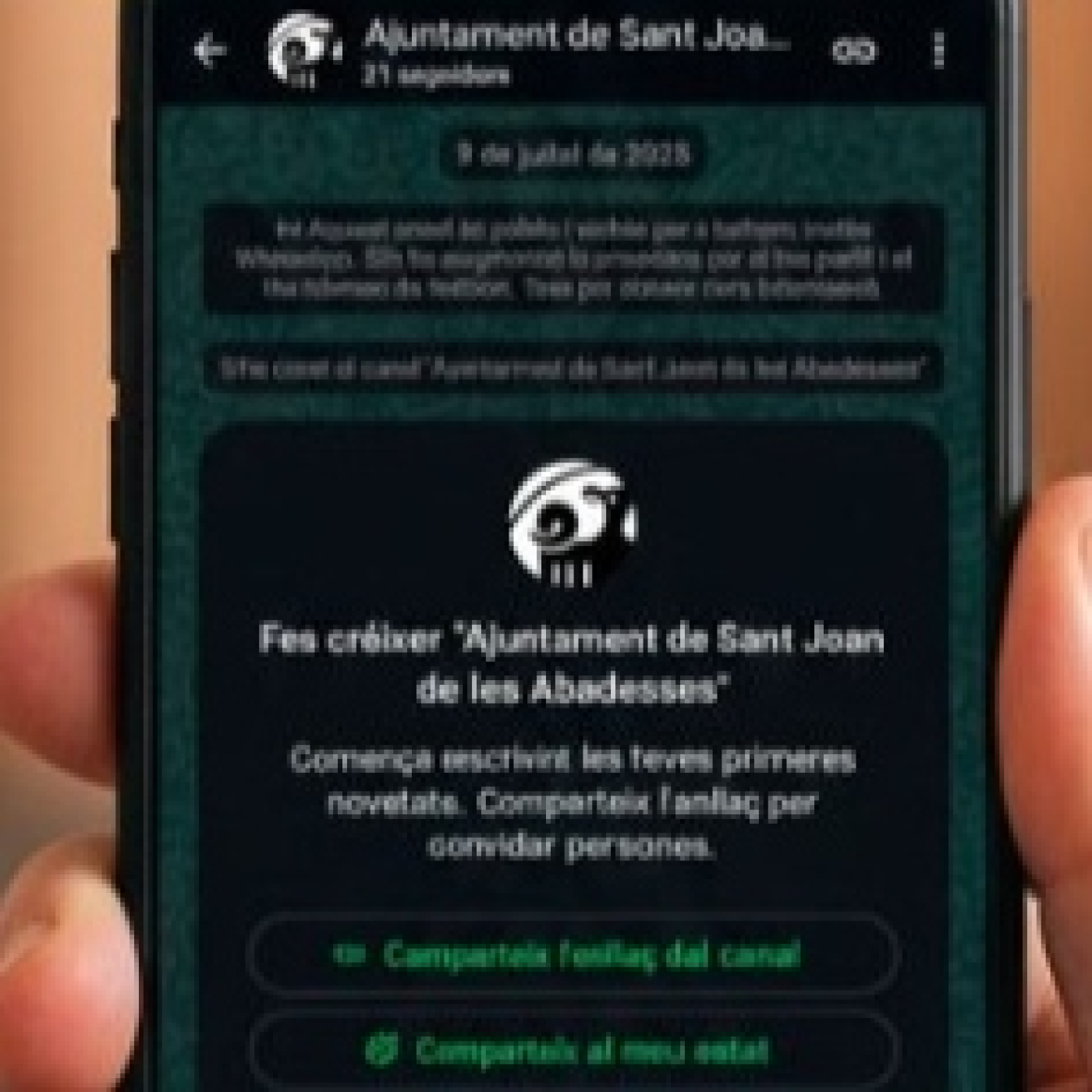 Avisos, agenda i informació oficial: així funciona el nou canal de WhatsApp municipal episode artwork