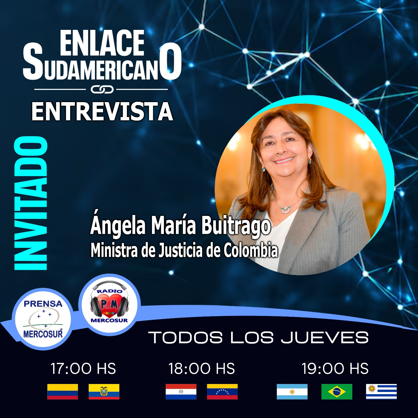 Enlace Sudamericano día 01 08 2024 ( Entrevista Ministra de Justicia Colombia Ángela María Buitrago