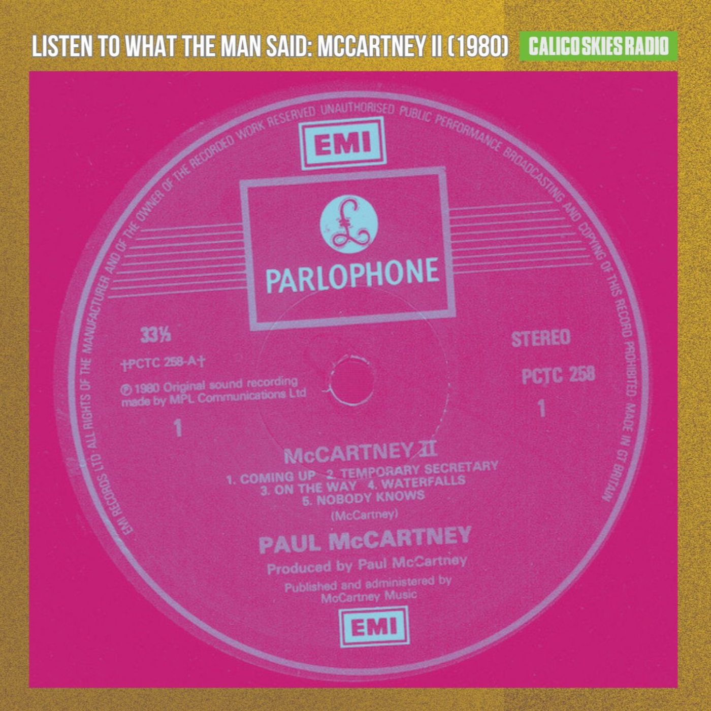 Listen To What The Man Said: McCartney II (1980) episode artwork
