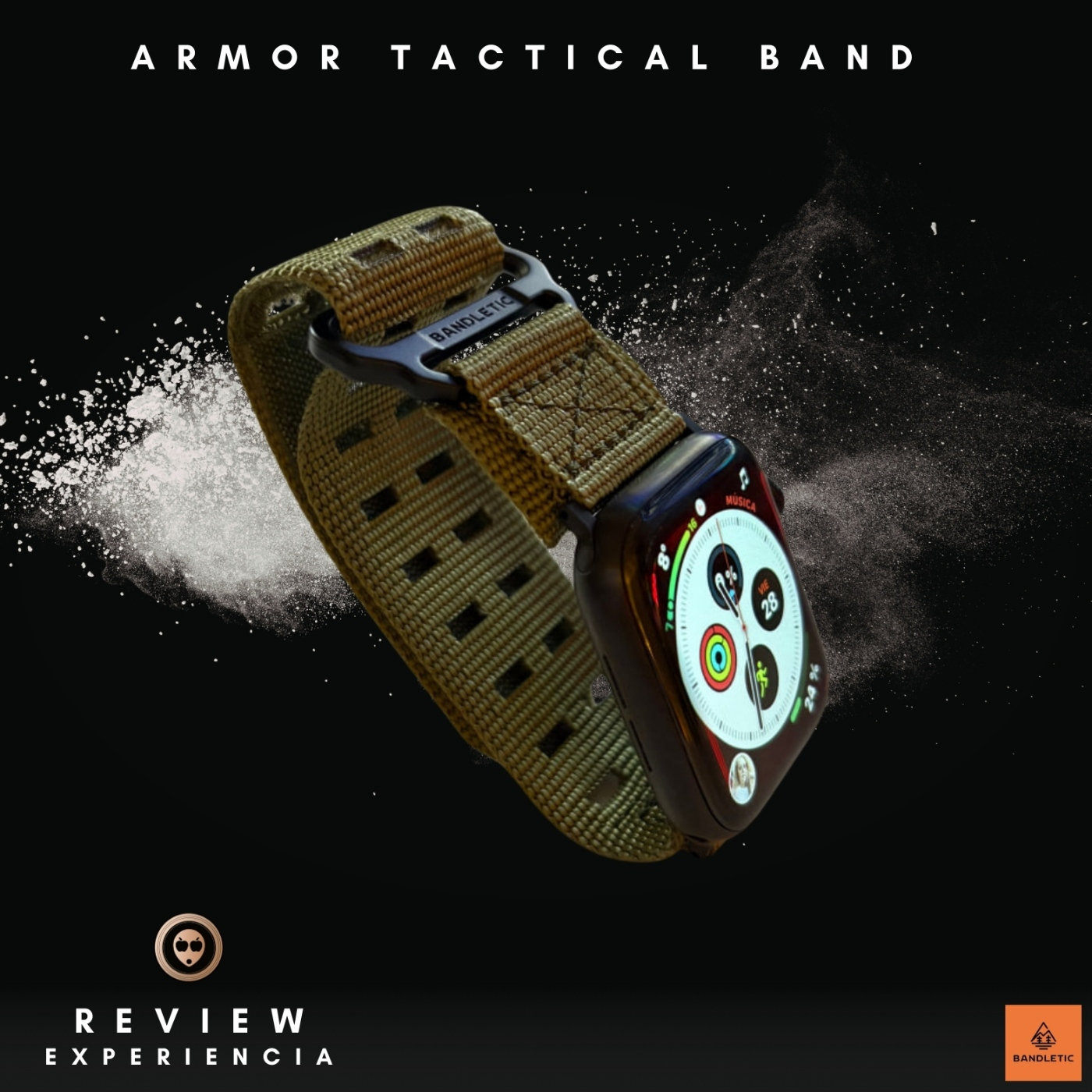 Armor Tactical Band de Bandletic "La correa Militar que lleva tu Apple Watch al límite"