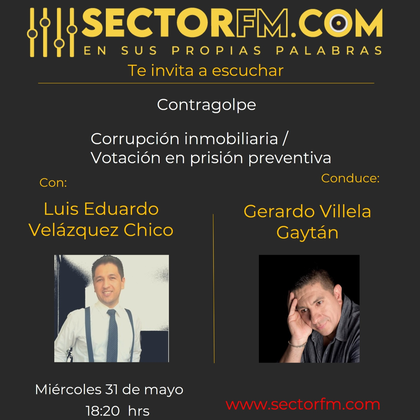 Corrupción inmobiliaria y votación en prisión preventiva con Luis Eduardo Velázquez 31-05-23 episode artwork