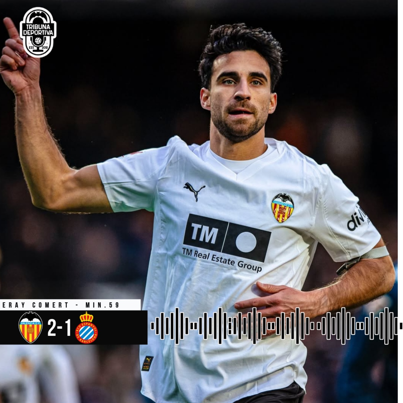 GOL | Eray Comert Valencia CF 2 - 1 RCD Espanyol J21