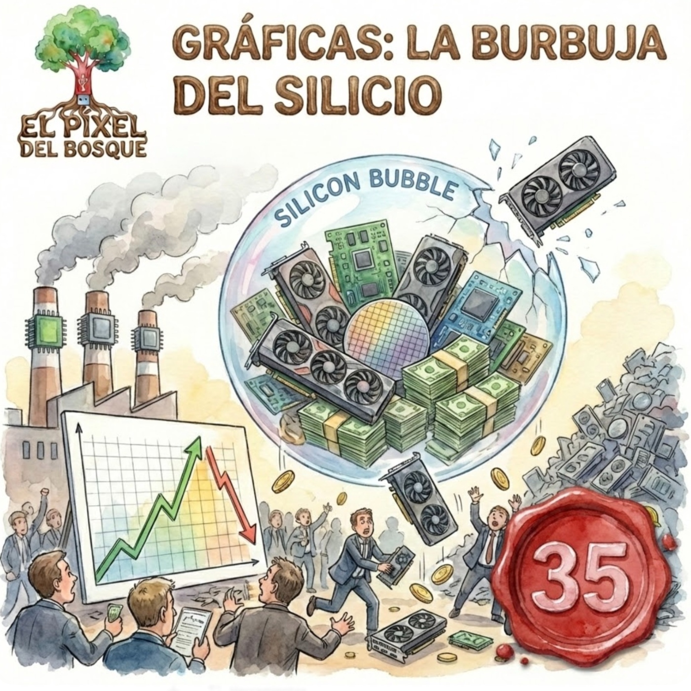 35 - Tarjetas gráficas y la burbuja del Silicio: Cuando para jugar al Tetris necesitas una central nuclear episode artwork
