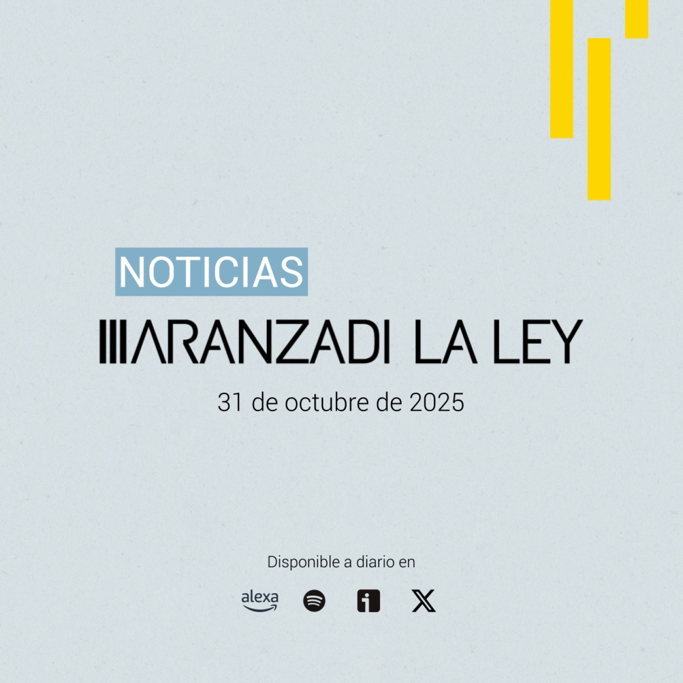 #NoticiasAranzadiLALEY Viernes 31 de octubre