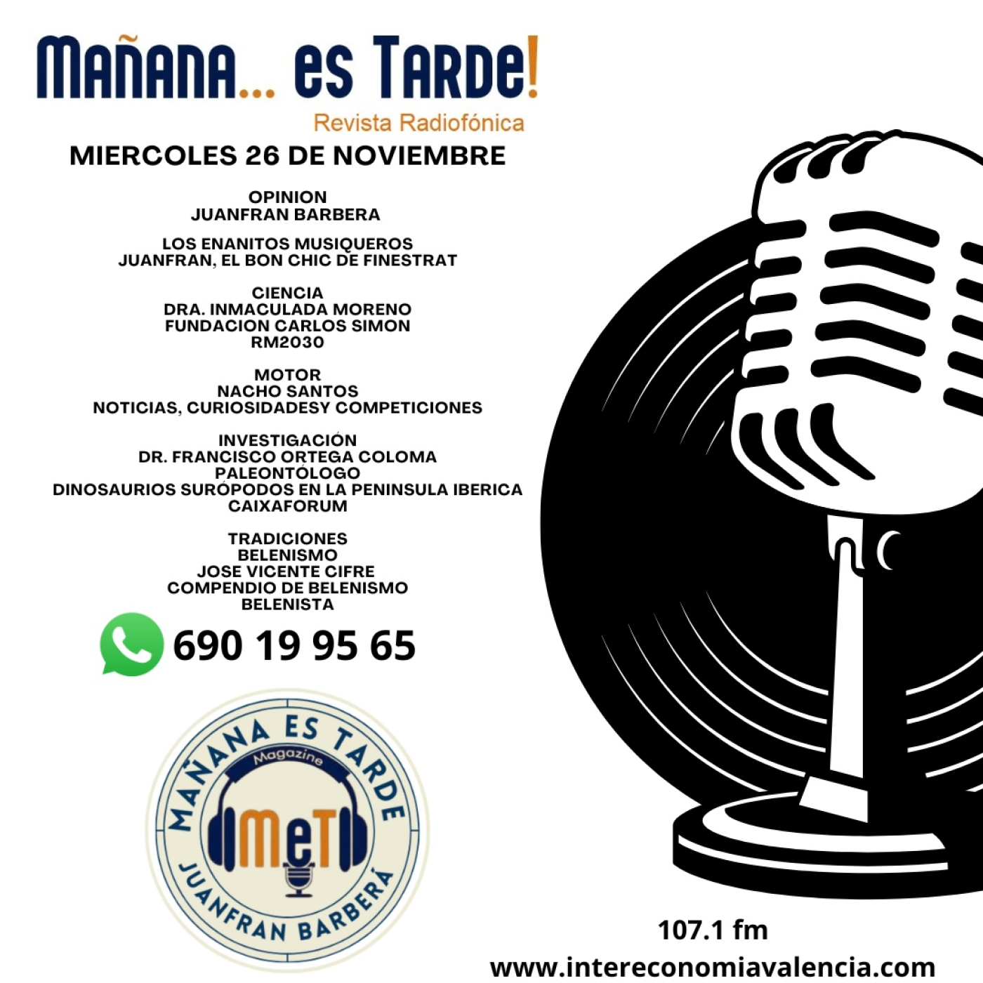 MAÑANA ES TARDE!!!MET 26 DE NOVIEMBRE RM2030, MOTOR, DINOSAURIOS EN CAIXAFORUM Y LA TRADICIÓN DEL BELÉN episode artwork