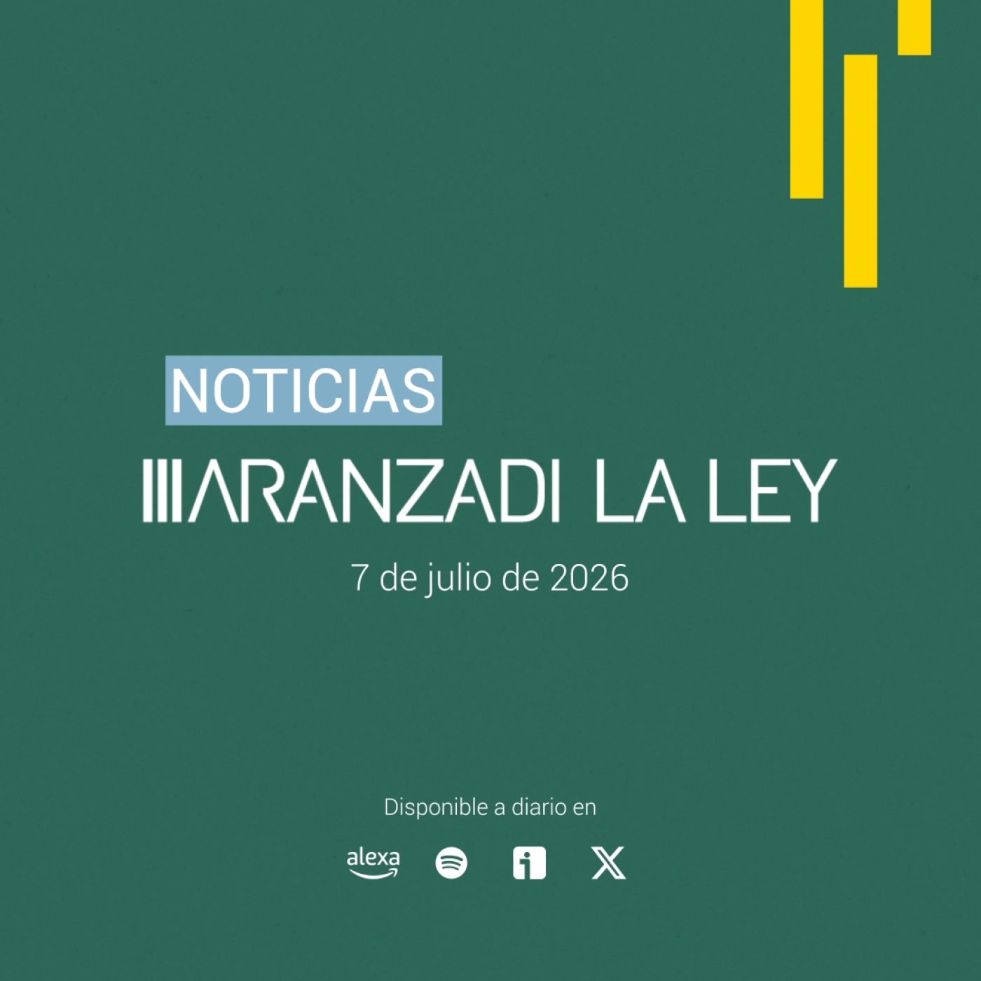 #NoticiasAranzadiLALEY Martes 7 de julio episode artwork