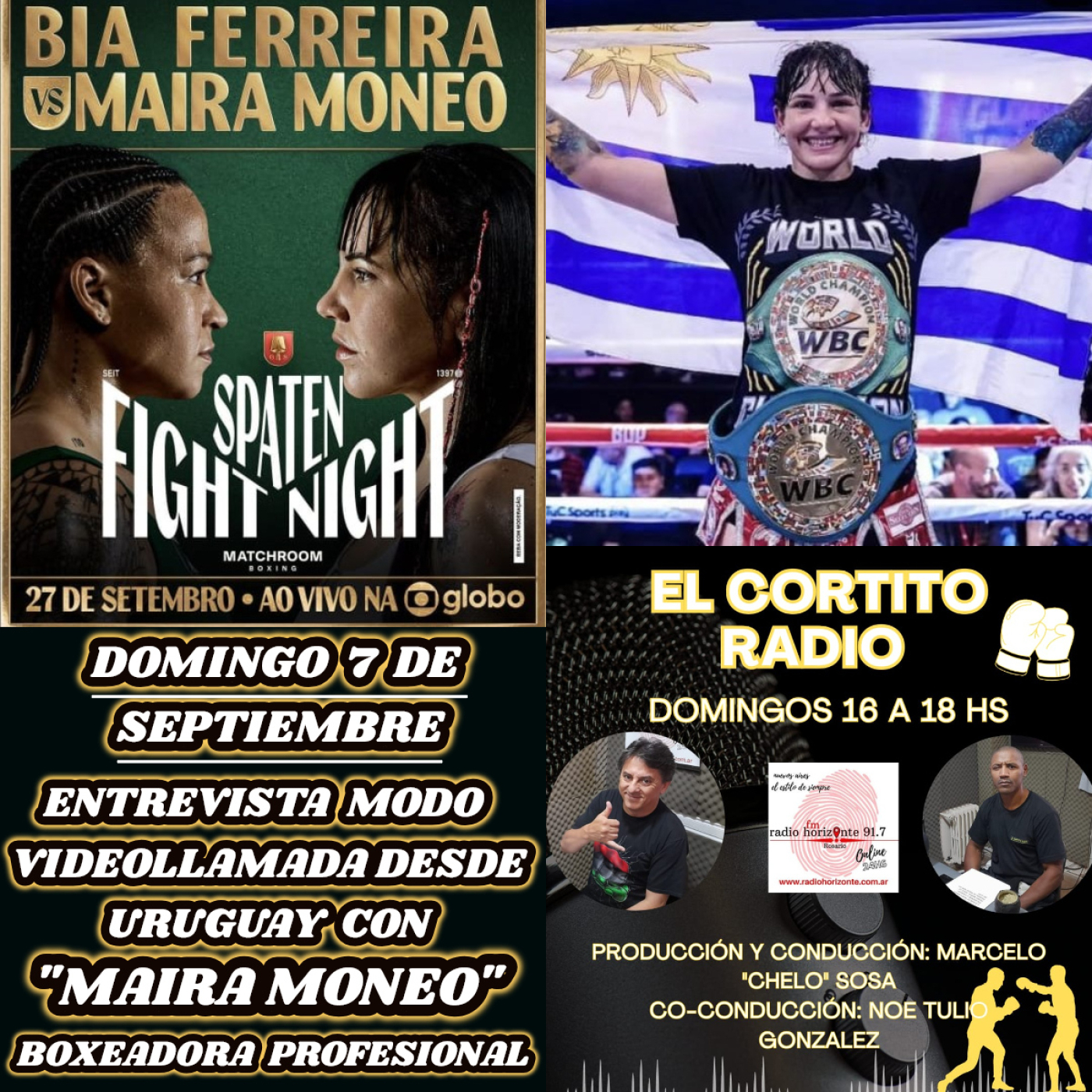 HOY ENTREVISTA TELEFONICA CON "MAIRA MONEO" BOXEADORA PROFESIONAL DE MONTEVIDEO URUGUAY. episode artwork