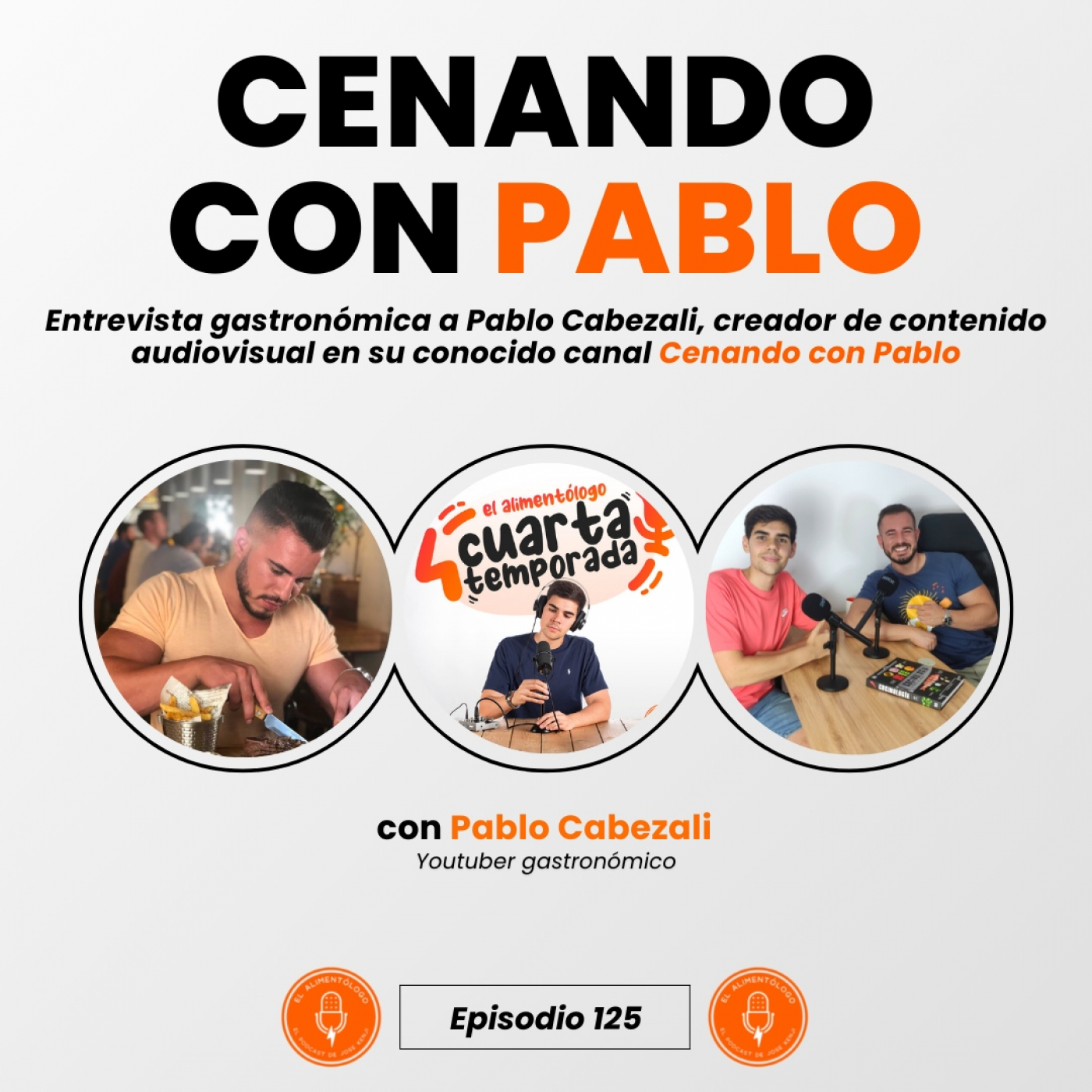125. Cenando con Pablo, youtuber gastronómico | Entrevista a Pablo Cabezali sobre Gastronomía