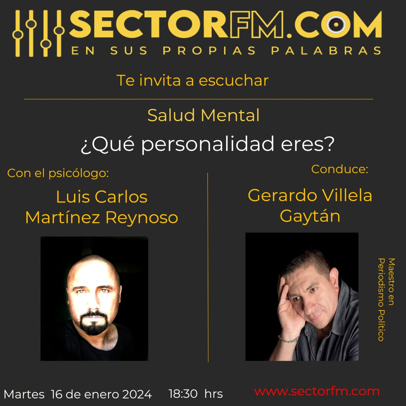 Salud Mental 16 01 24 qué personalidad eres con Luis Carlos Martínez Reynoso episode artwork