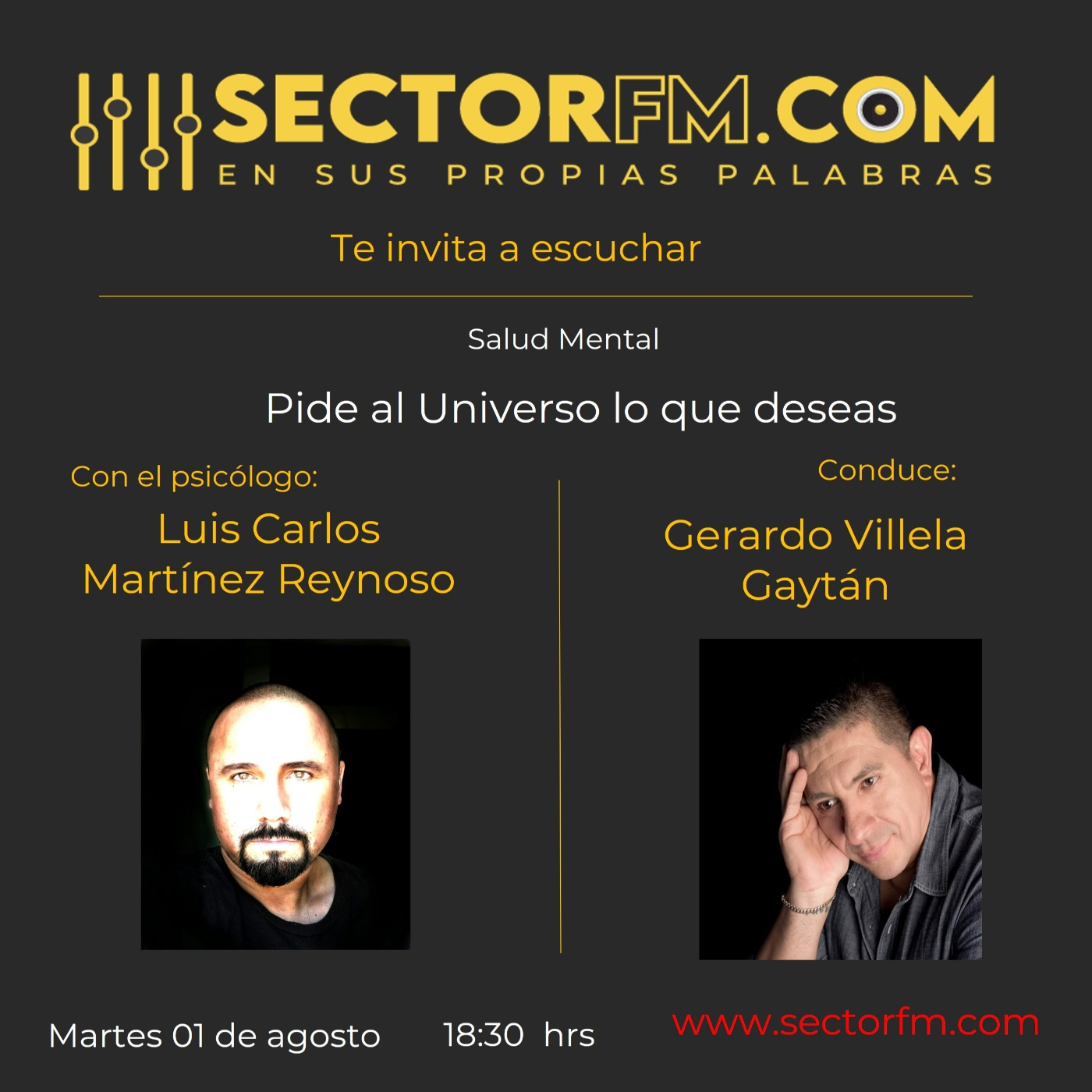Salud mental Pide al Universo lo que quieras con Luis Carlos 01-08-23 episode artwork