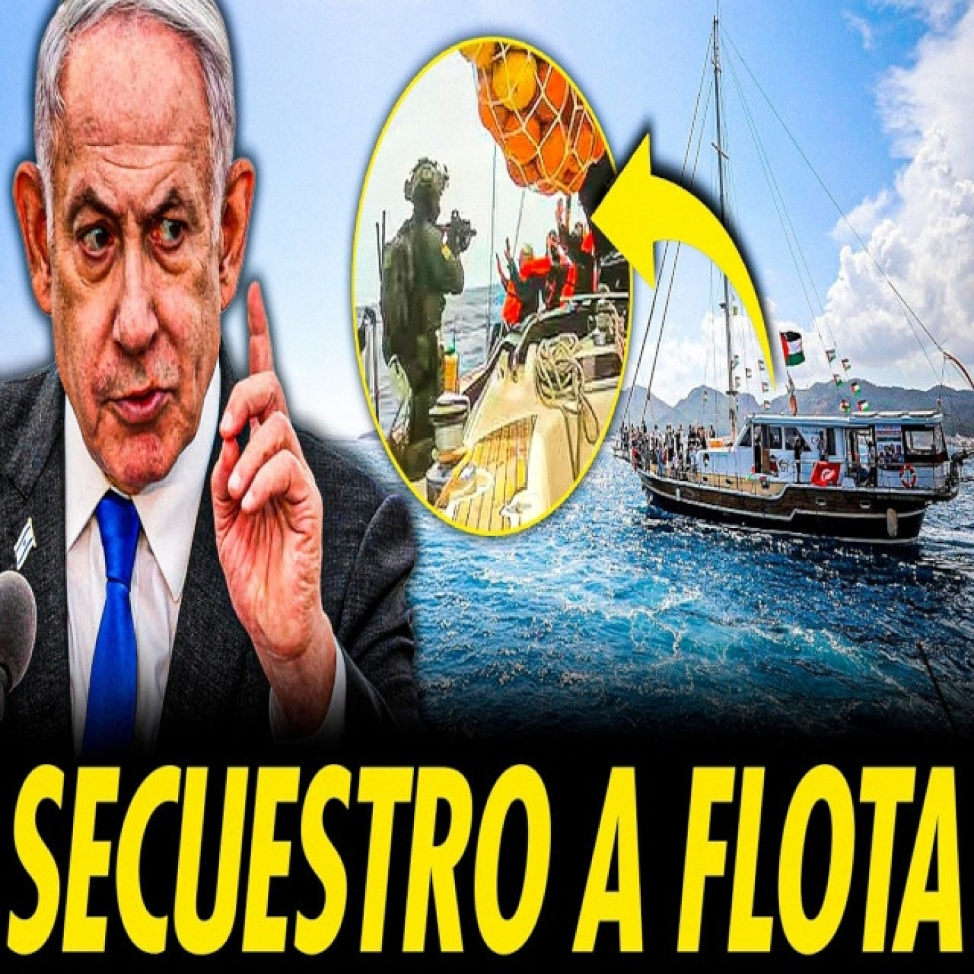 ISRAEL SECUESTRA Y HUMILLA A ACTIVISTAS DE LA FLOTILLA A GAZA LIDERADO POR BEN GVIR