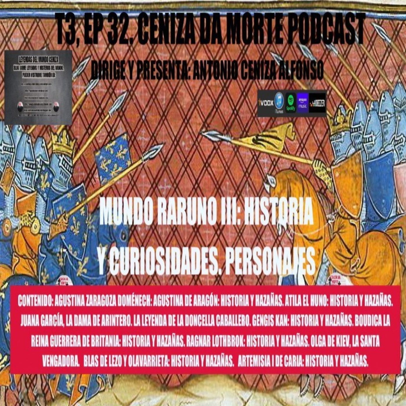 CENIZA DA MORTE PODCAST T3,Ep32 MUNDO RARUNO III: HISTORIA Y CURIOSIDADES: PERSONAJES