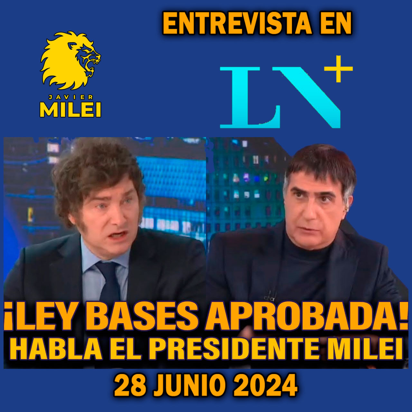 cover of episode Milei habló en tv tras la aprobación de la ley bases