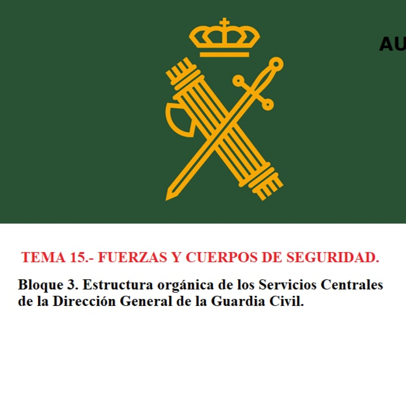 Audio Temario Oposición Guardia Civil.