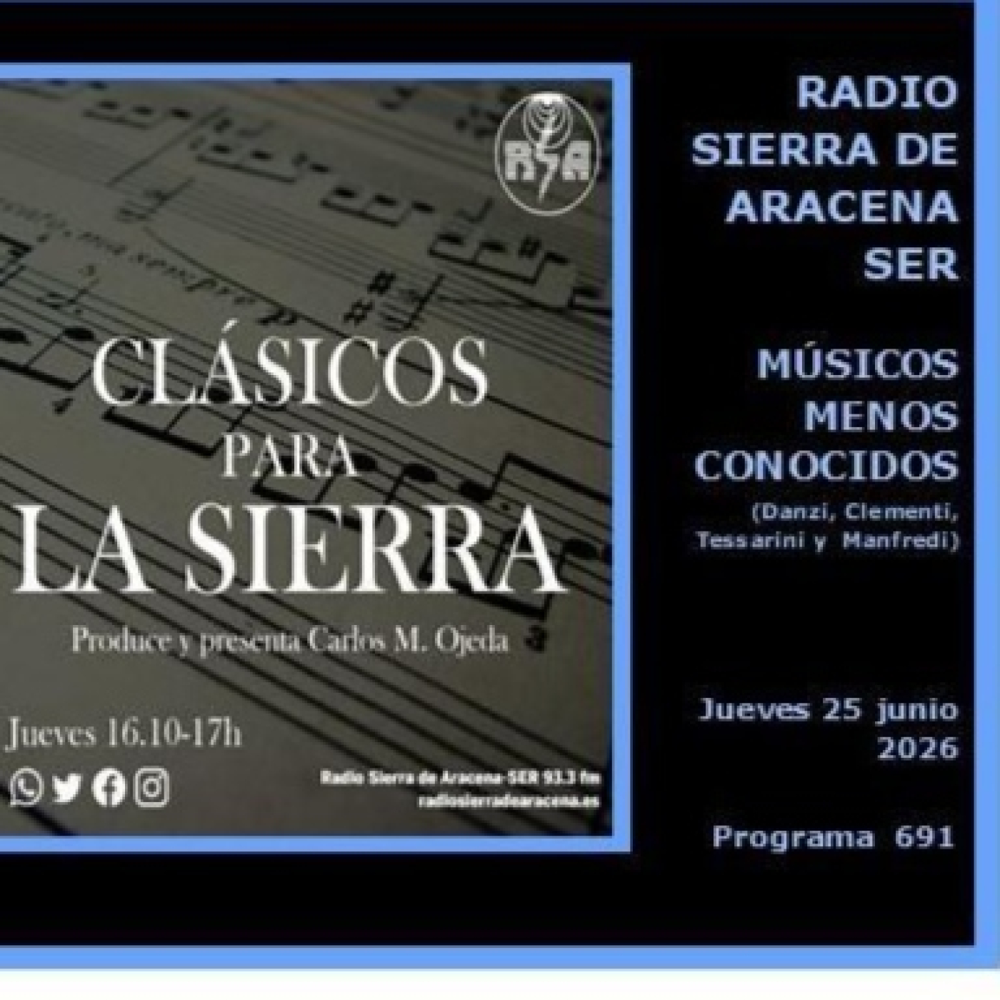 J 25/6/26 - CLÁSICOS PARA LA SIERRA nº 691 - Músicos menos conocidos episode artwork