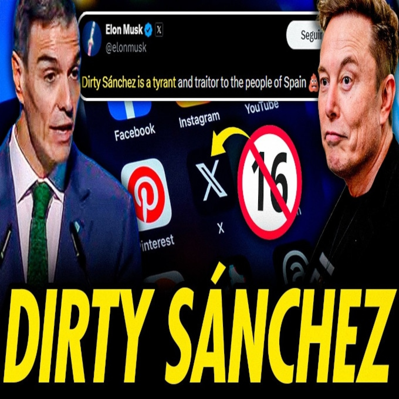 ELON MUSK VS DIRTY SÁNCHEZ. INSULTOS Y BULOS DE ELON CONTRA PEDRO SÁNCHEZ