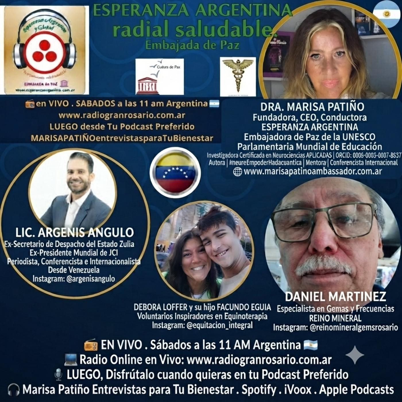LIDERAZGO EQUILIBRADO, no solo DERECHOS, sino DEBERES HUMANOS desde VENEZUELA + ROSARINOS/AS DESTACADOS