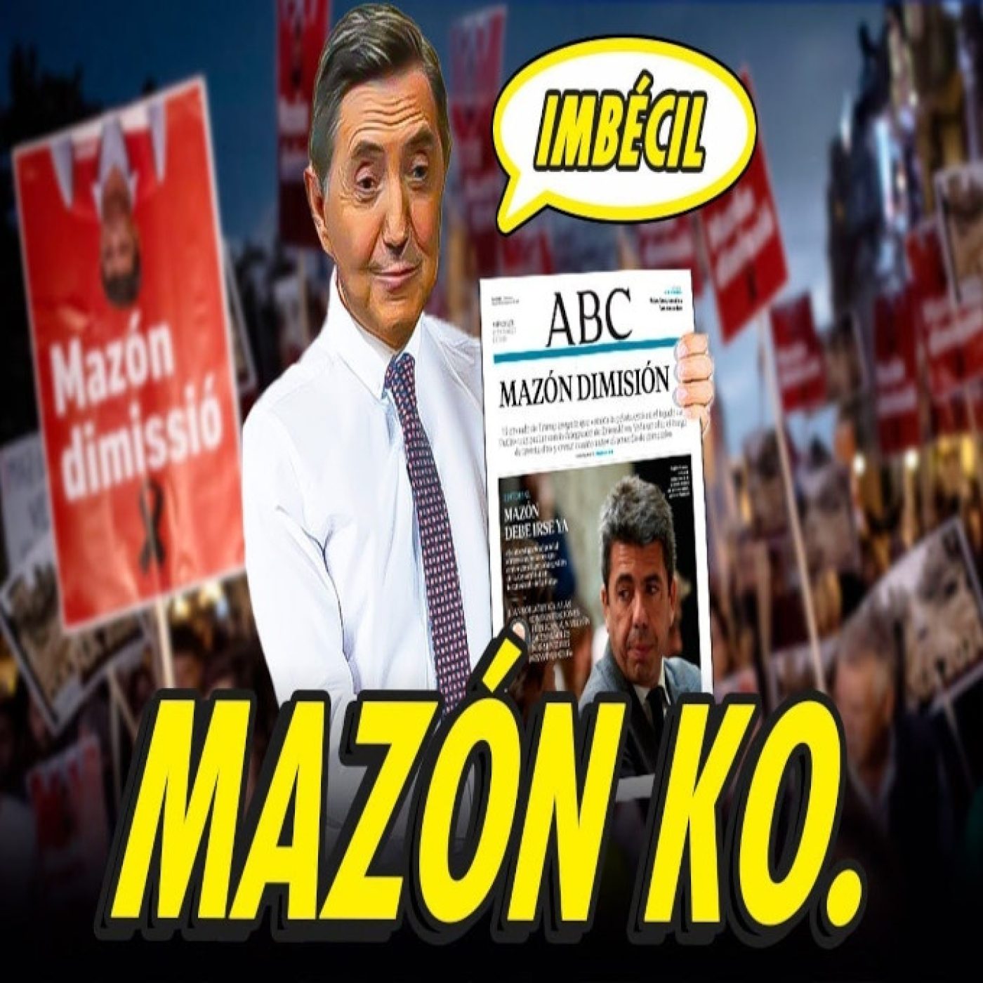 Mazón ko y un auto demoledor. mazón colaborará con la justicia no colaborando con la justicia