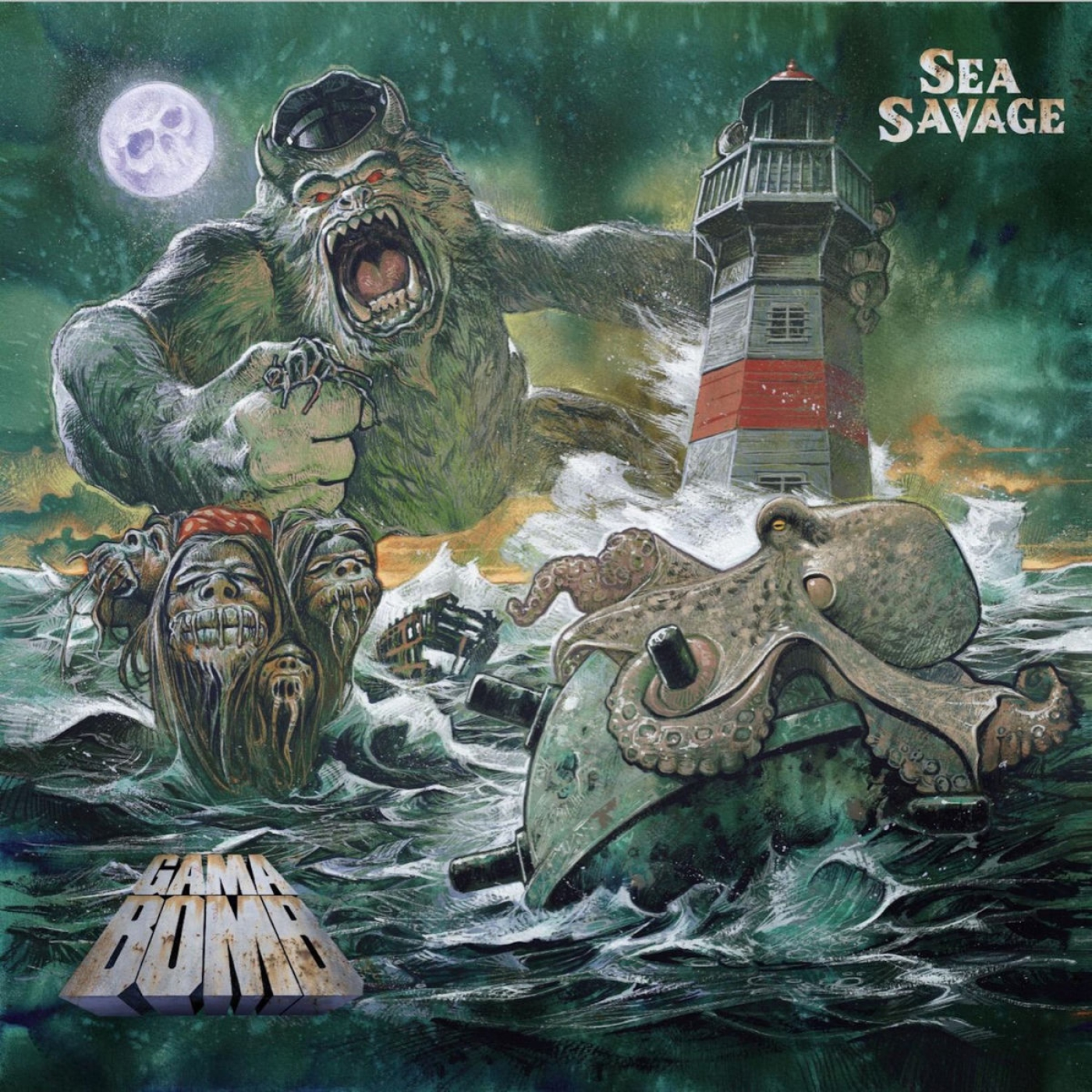 Gama Bomb - 2020 - Sea Savage — In Metal We Trust (albums) cover