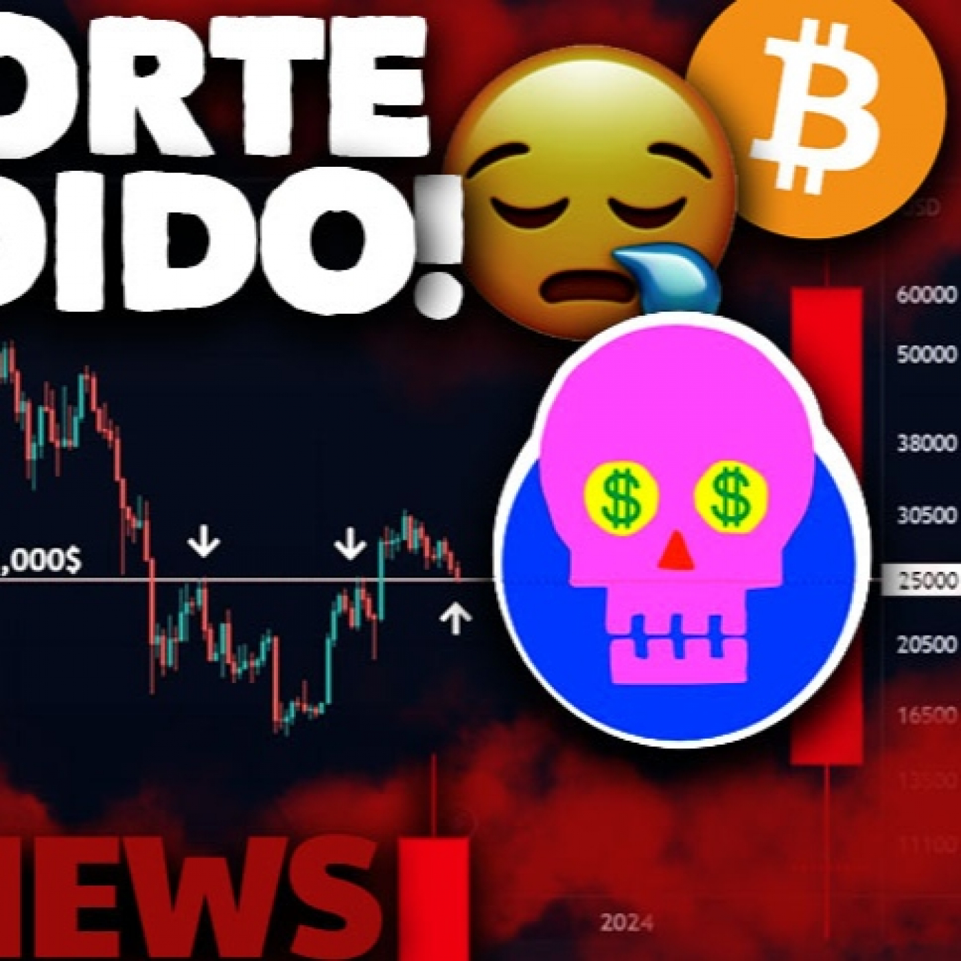 ¡BITCOIN CAE POR DEBAJO DE 25,000$ POR PRIMERA VEZ EN 3 MESES!