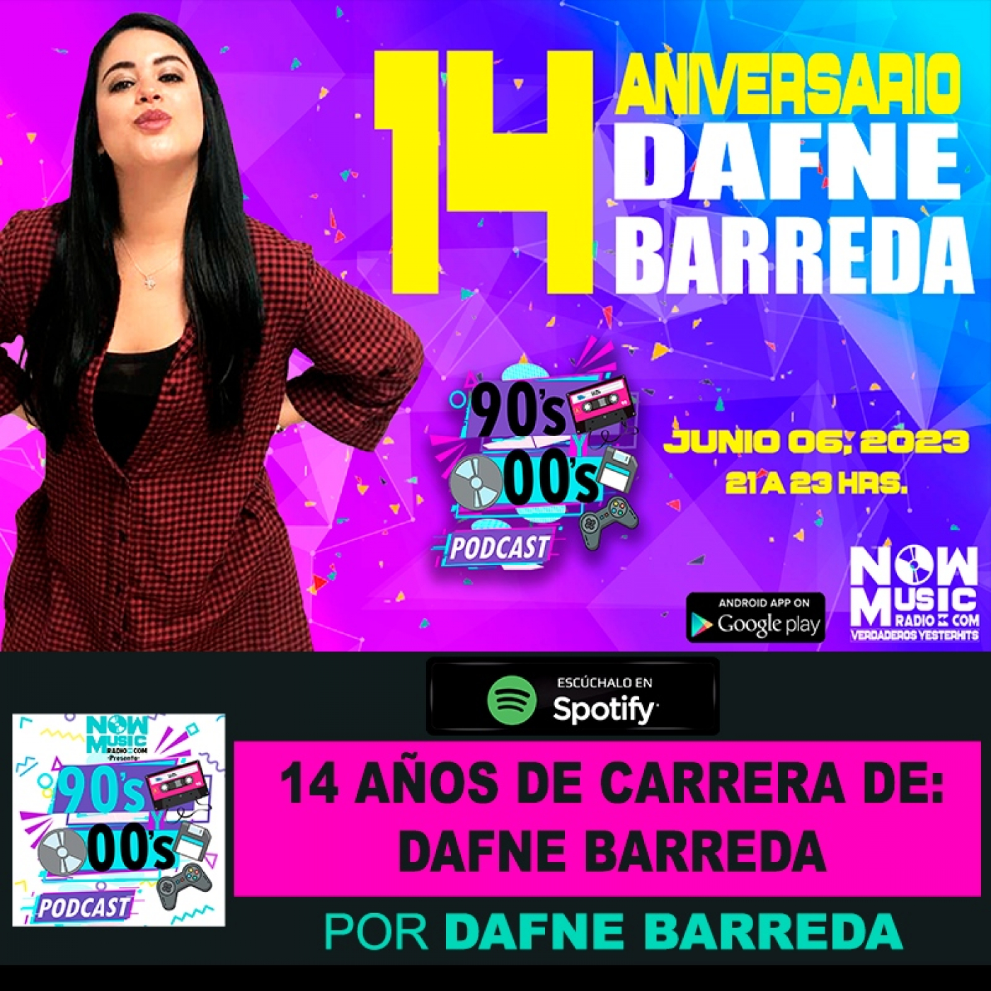 14 AÑOS DE CARRERA DE DAFNE BARREDA