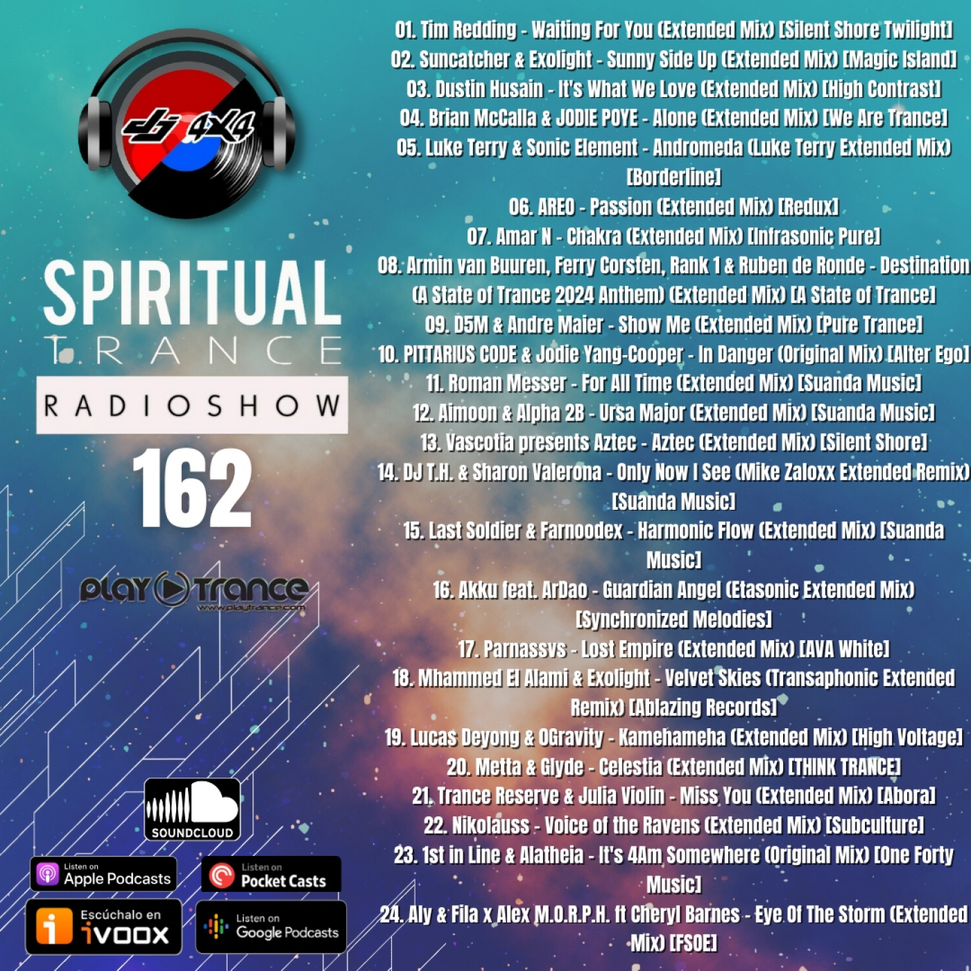DJ 4x4 Pres. Spiritual Trance Radioshow 162 26-09-23 episode artwork