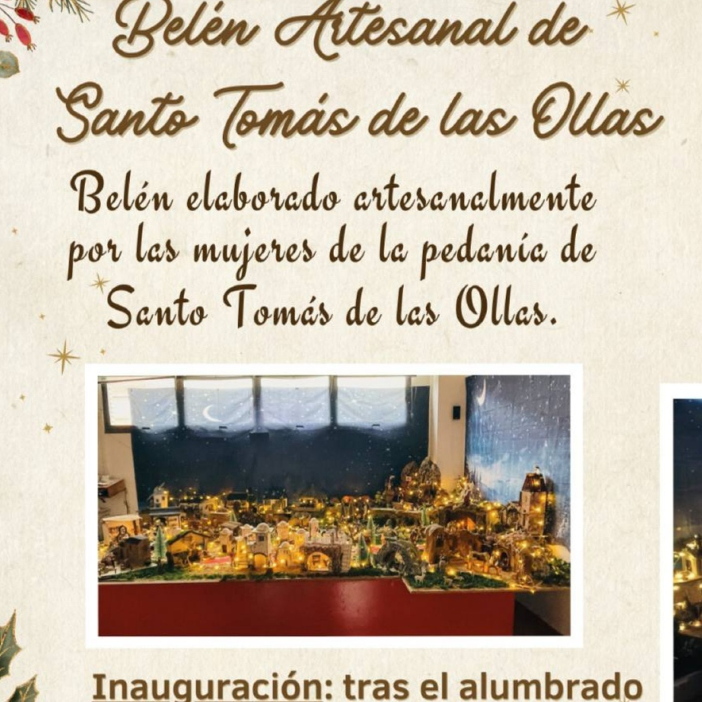 Inma Fernández es una de las mujeres de Santo Tomás de las Ollas que participa en la elaboración del belén artesano