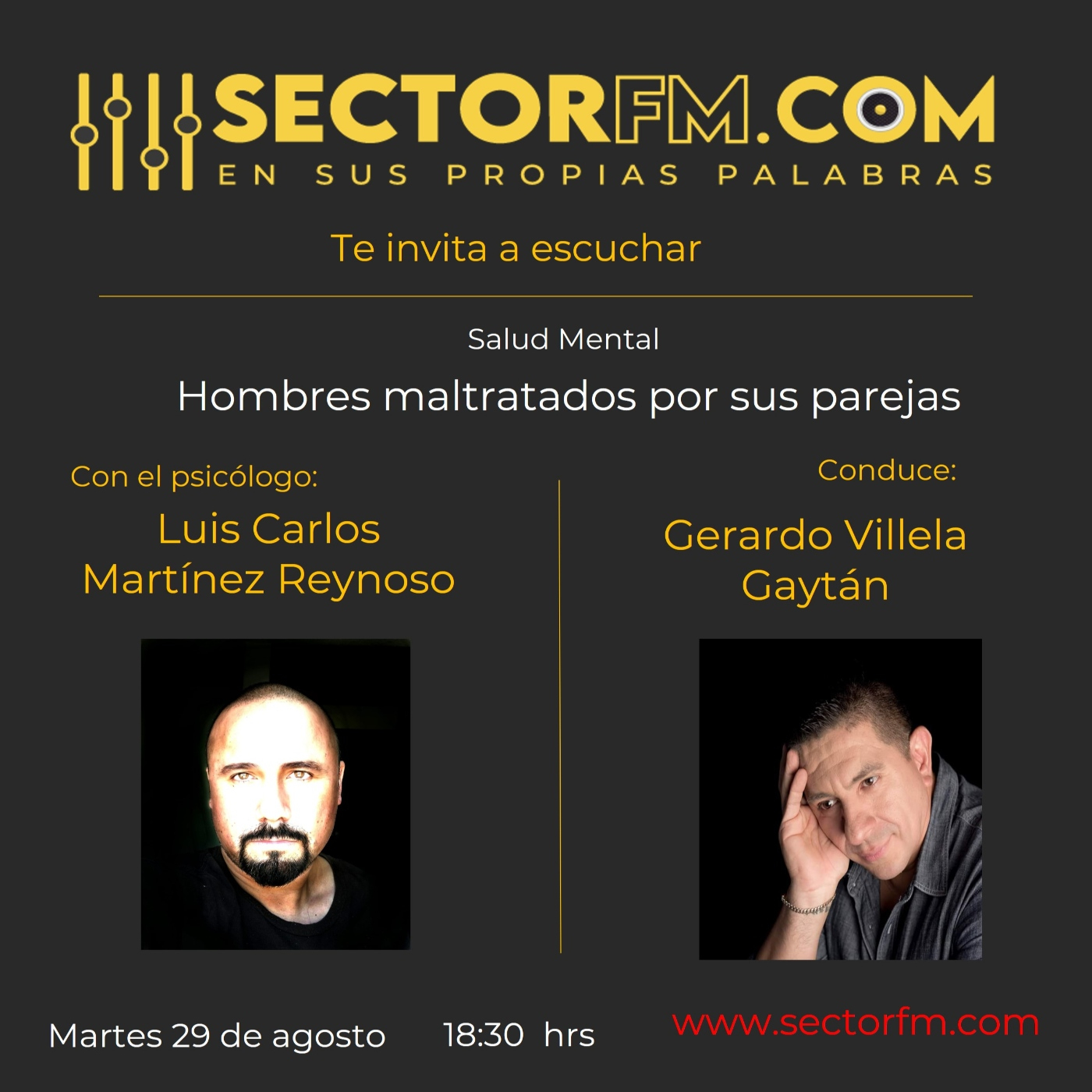 Salud Mental Hombres maltratados con Luis Carlos Martínez 29-08-23 episode artwork