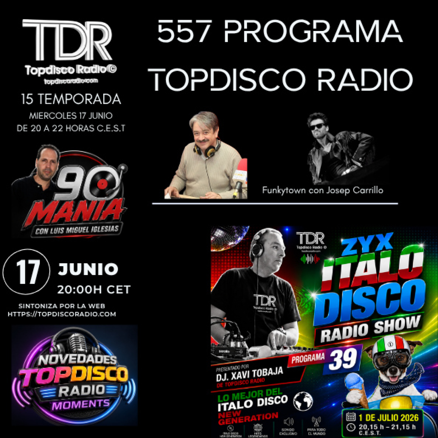 557 Programa Topdisco Radio - ZYX Italo Disco 39 - Funkytown - 90Mania - 01.07.26 episode artwork