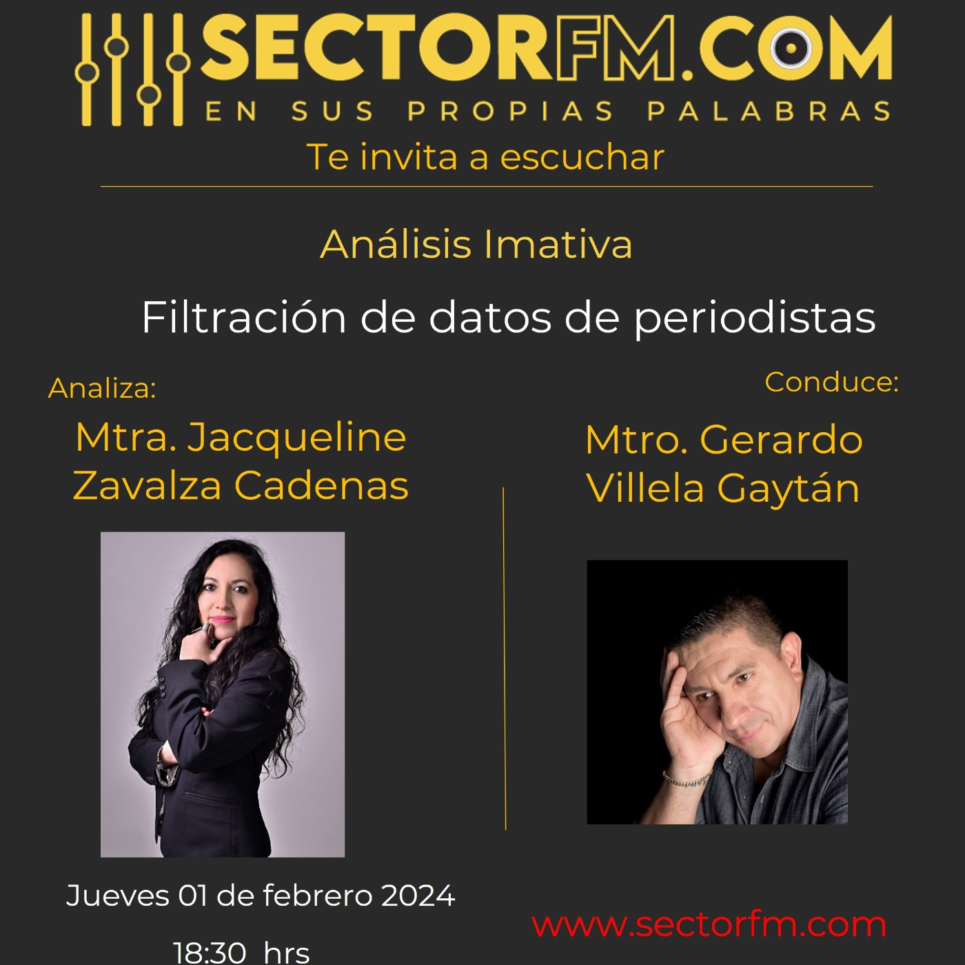 Analisis Imativa 01 02 24 Filtración de datos de periodistas con Jacqueline Zavalza Cadenas en www.sectorfm.com episode artwork