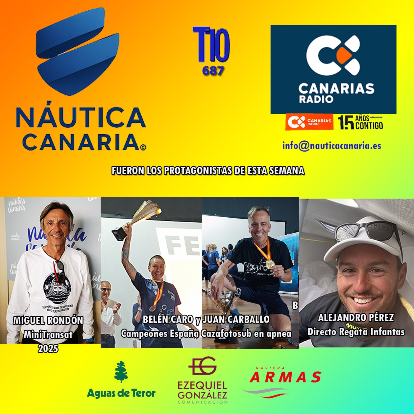 NÁUTICA CANARIA.- Radio Canarias.---Hablamos con Miguel Rondón, luego con BelénCaro y Juan Carballo y Alejandro Pérez episode artwork