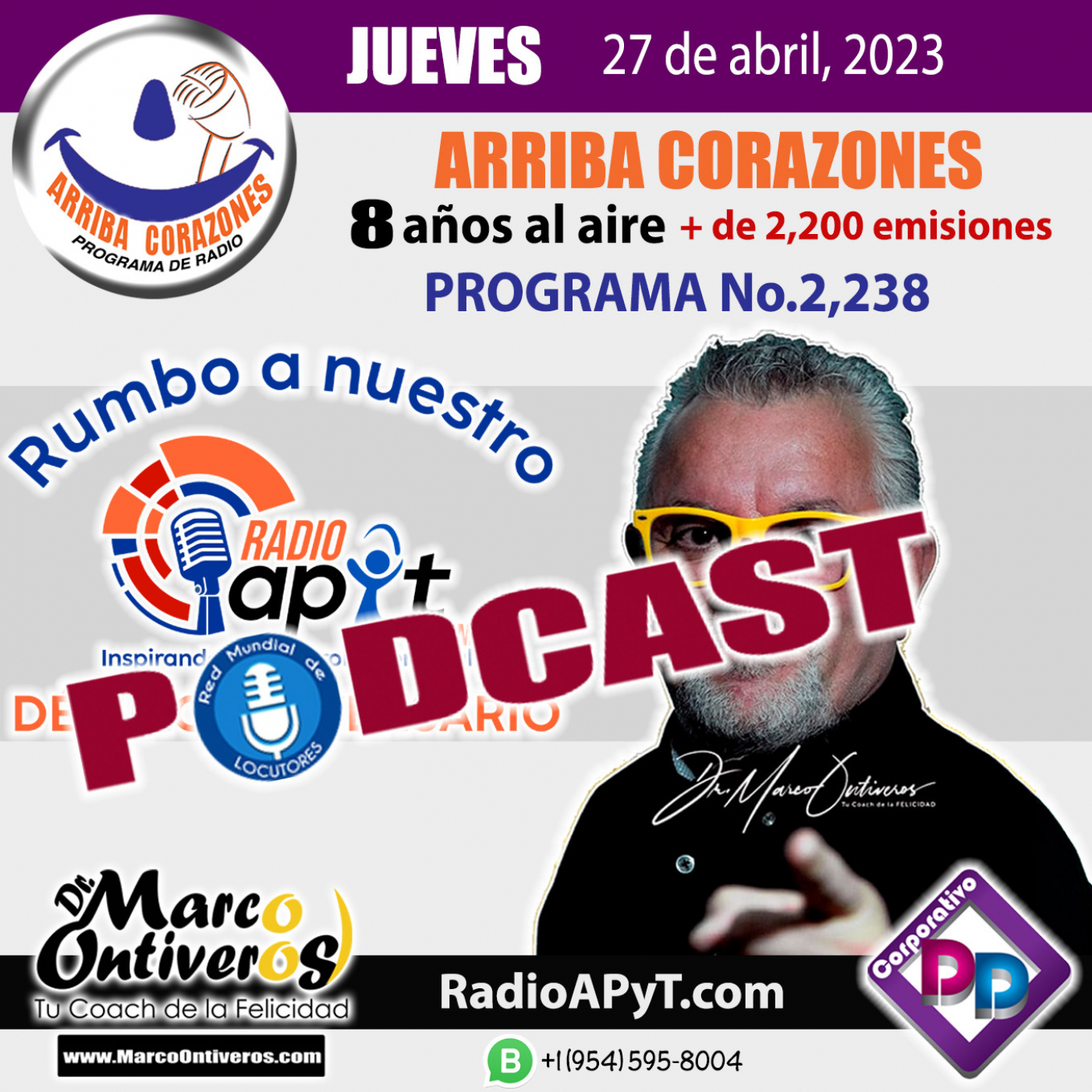 2238-arriba-corazones-2023-04-27-JUEVES-GrandesExitos-Shaddy-y-SuSonoraChambaku episode artwork