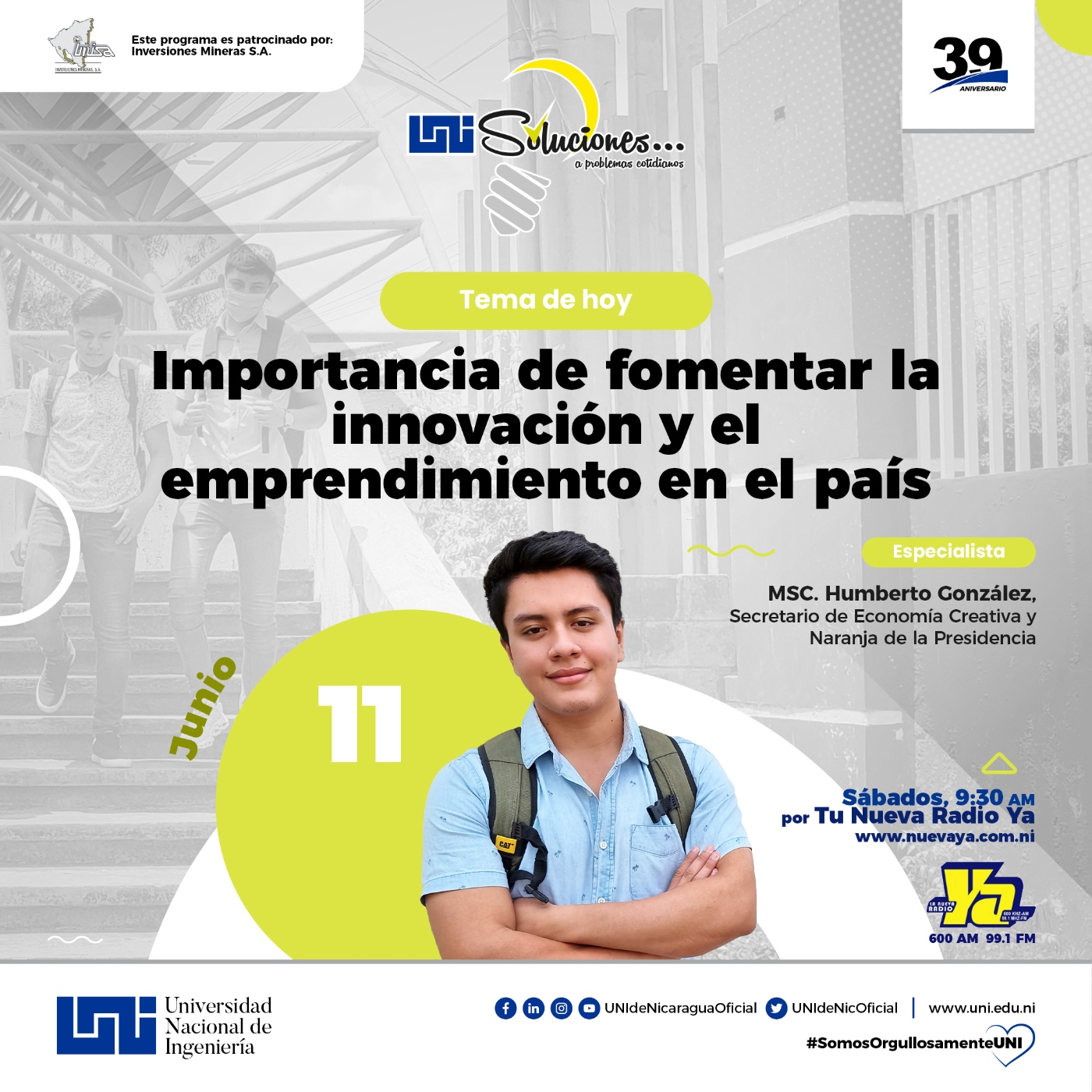 UNI Soluciones # 432 - 11 de junio 2022 -Importancia del emprendimiento y la innovación. episode artwork