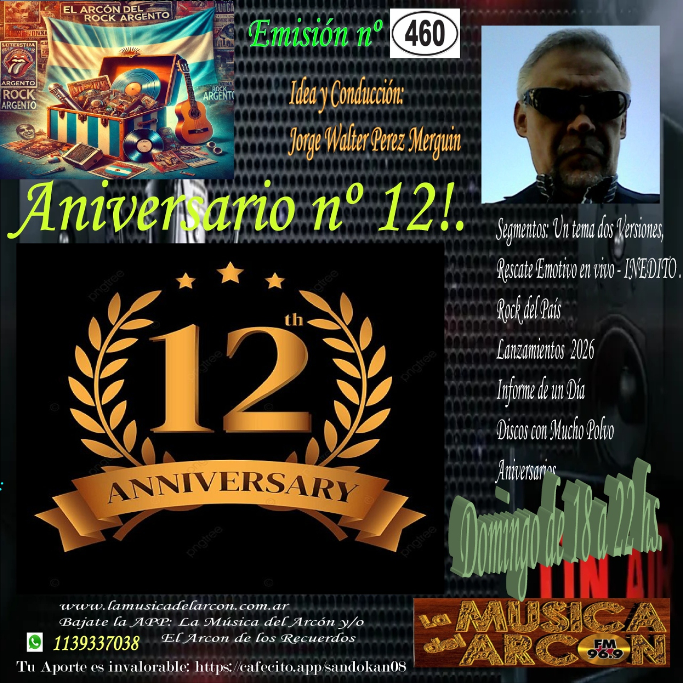 El Arcon del Rock Argento - Emision nº 460 - 12 Aniversario episode artwork