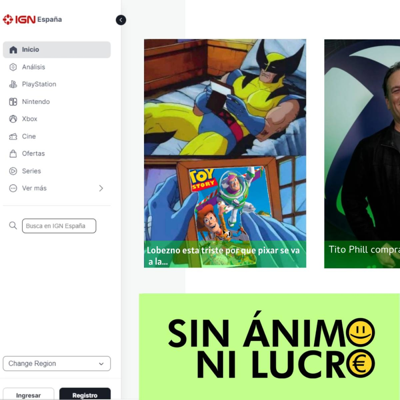 Sin Ánimo Ni Lucro