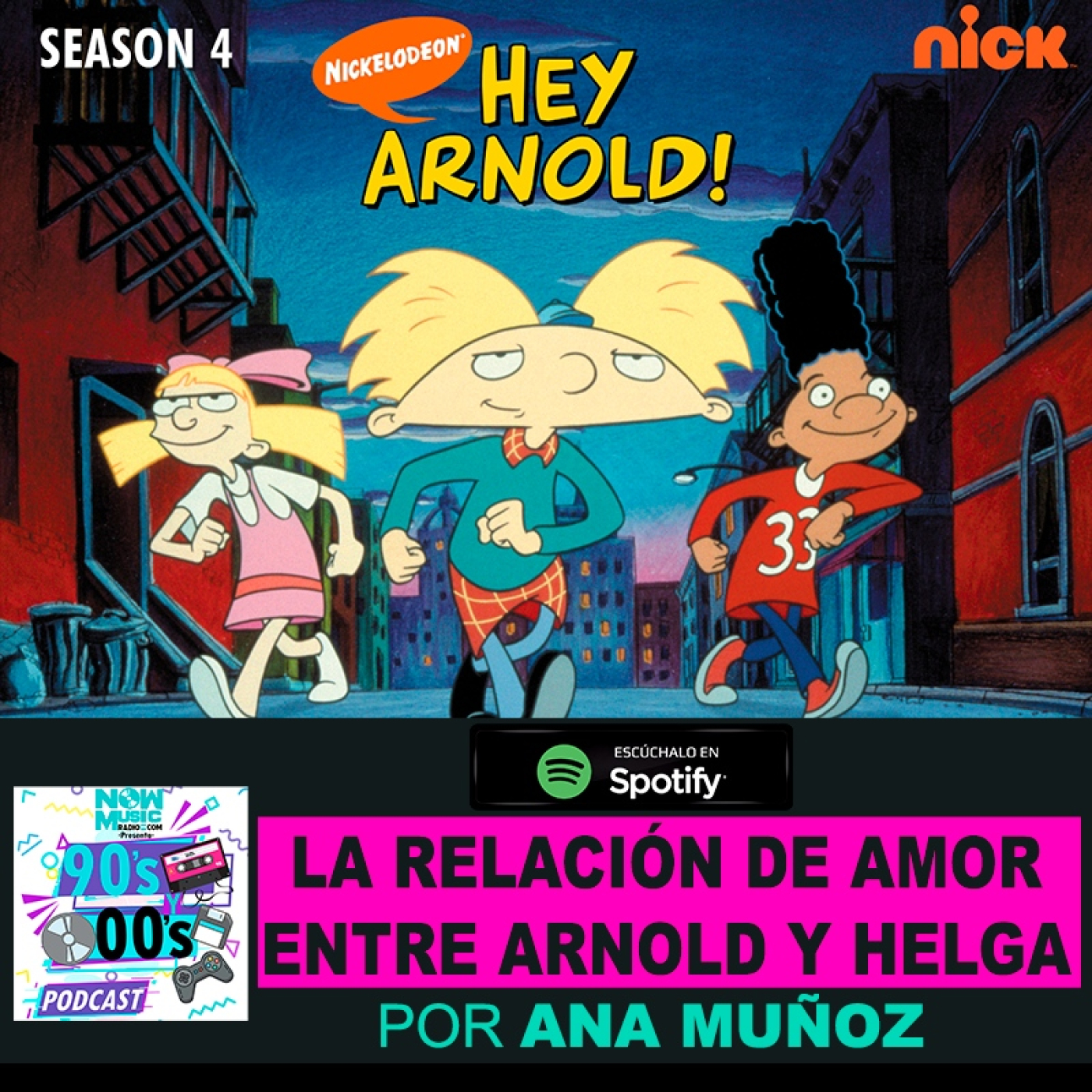 La relación de amor entre Arnold y Helga