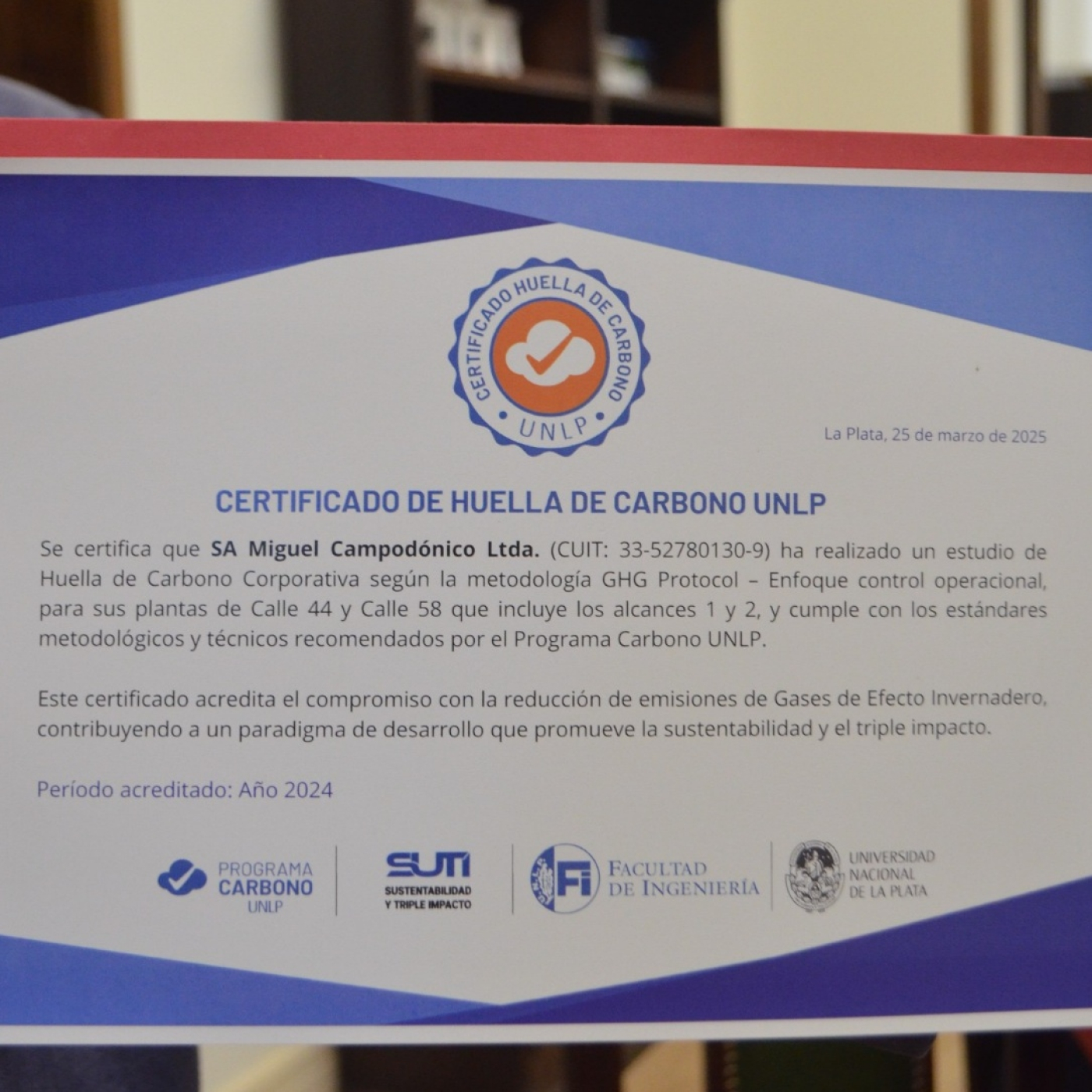 Gonnet Digital - La Facultad de Ingeniería otorgó el primer Certificado UNLP de Huella de Carbono a empresa harinera episode artwork