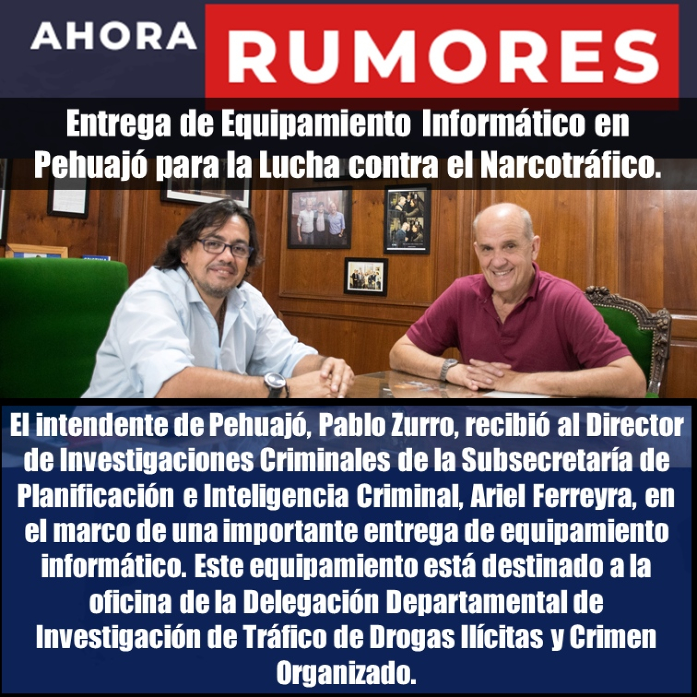 Entrega de Equipamiento Informático en Pehuajó para la Lucha contra el Narcotráfico. episode artwork