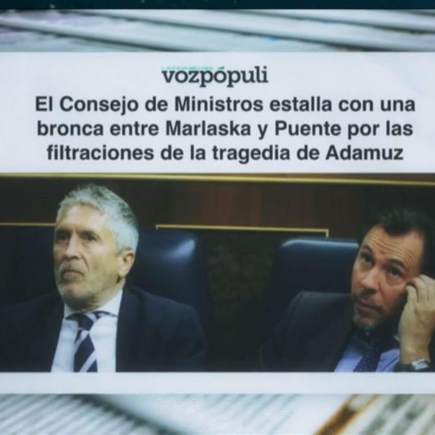 Horizonte diario 15 (25/02/2026):Desclasificación archivos 23-F · Bronca entre Marlaska y Puente por infiltración Adamuz