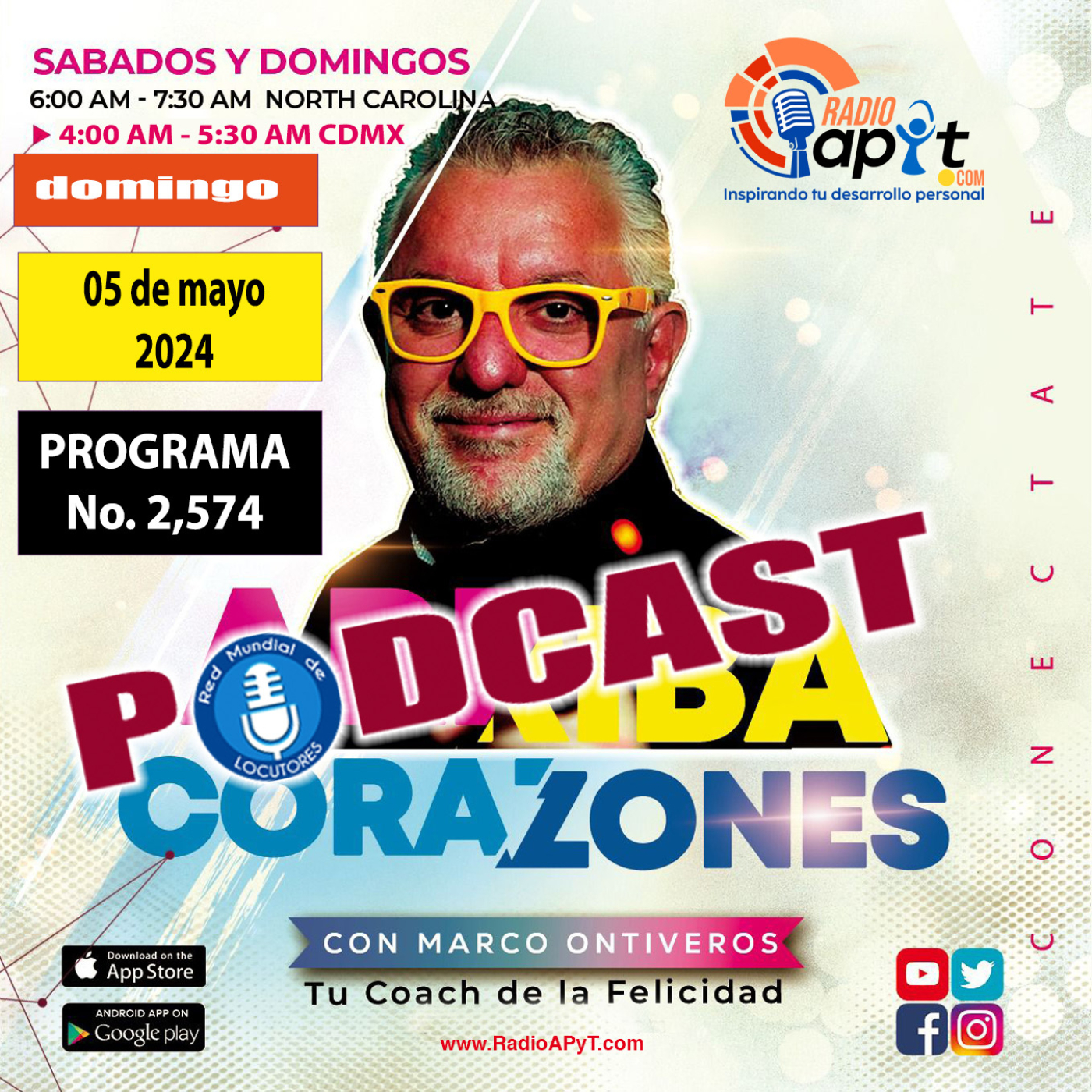 2574-arriba-corazones-2024-05-05-DOMINGO-GrandesExitosRancheros-CristianCastro-MIA943fm episode artwork