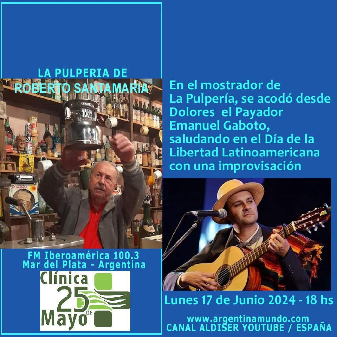 Emanuel Gaboto en La Pulpería de Roberto Santamaría FM IBeroamérica 100.3 Argentina episode artwork
