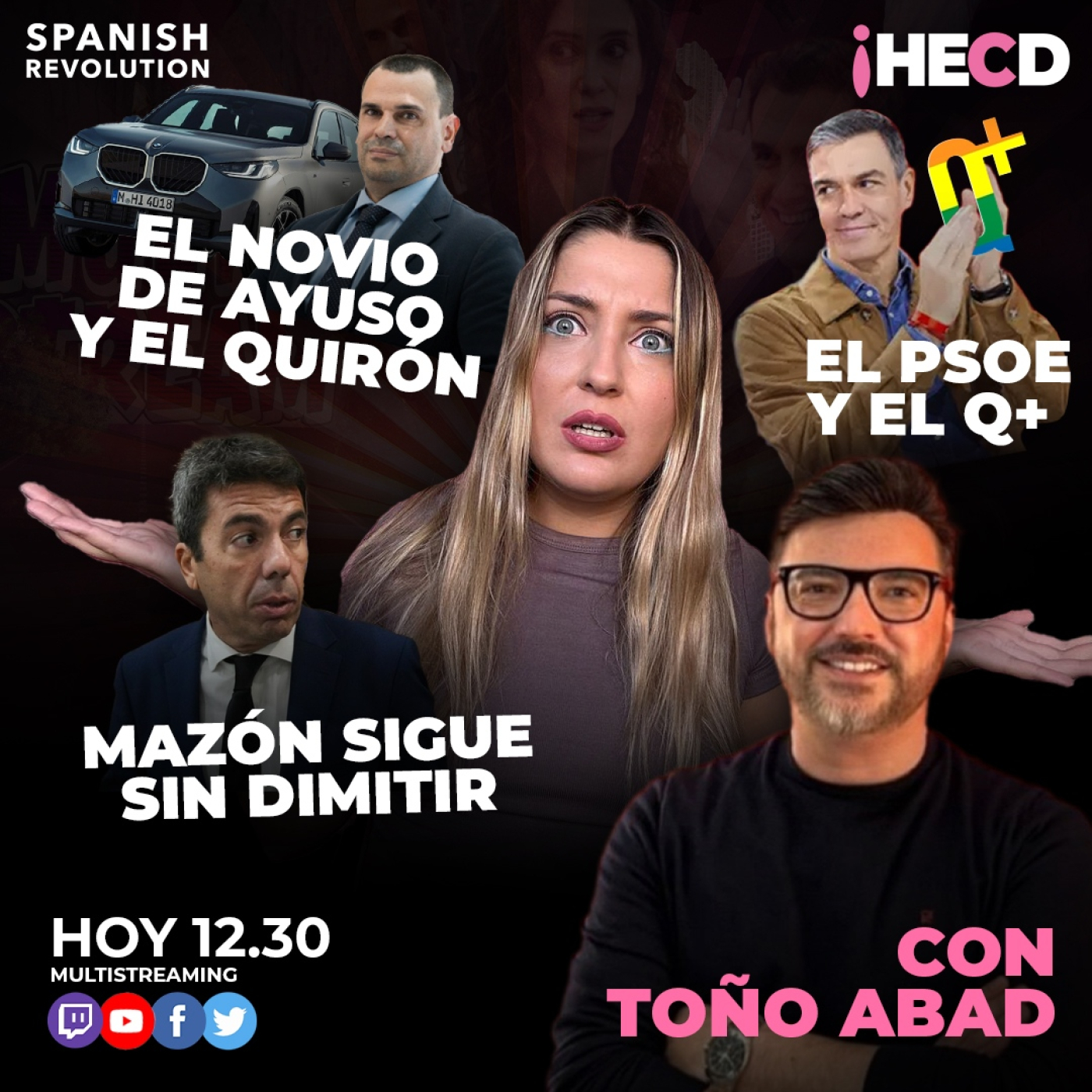 HECD! 488 Marina Lobo - PSOE y el recorte de derechos con Toño Abad+Glovo+Mazón sigue sin dimitir+ novio de Ayuso