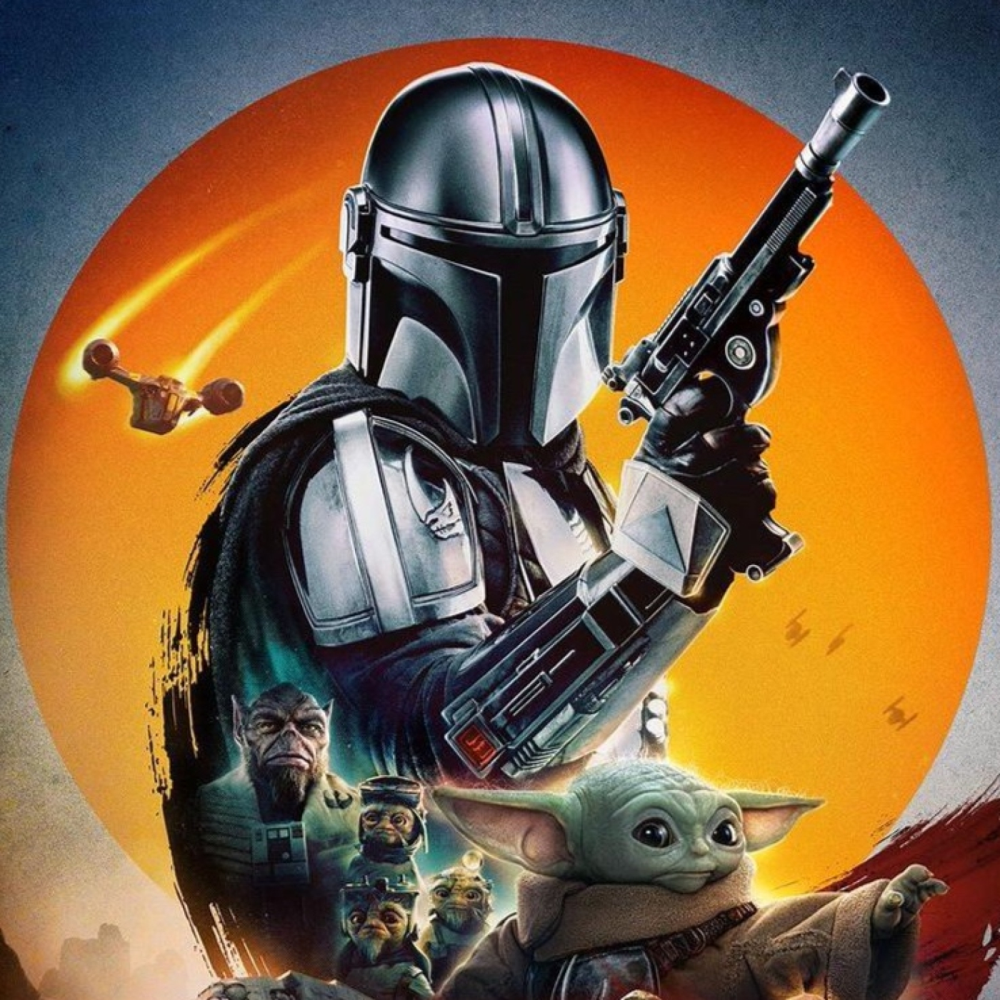 The Mandalorian and Grogu. Spider-Noir.