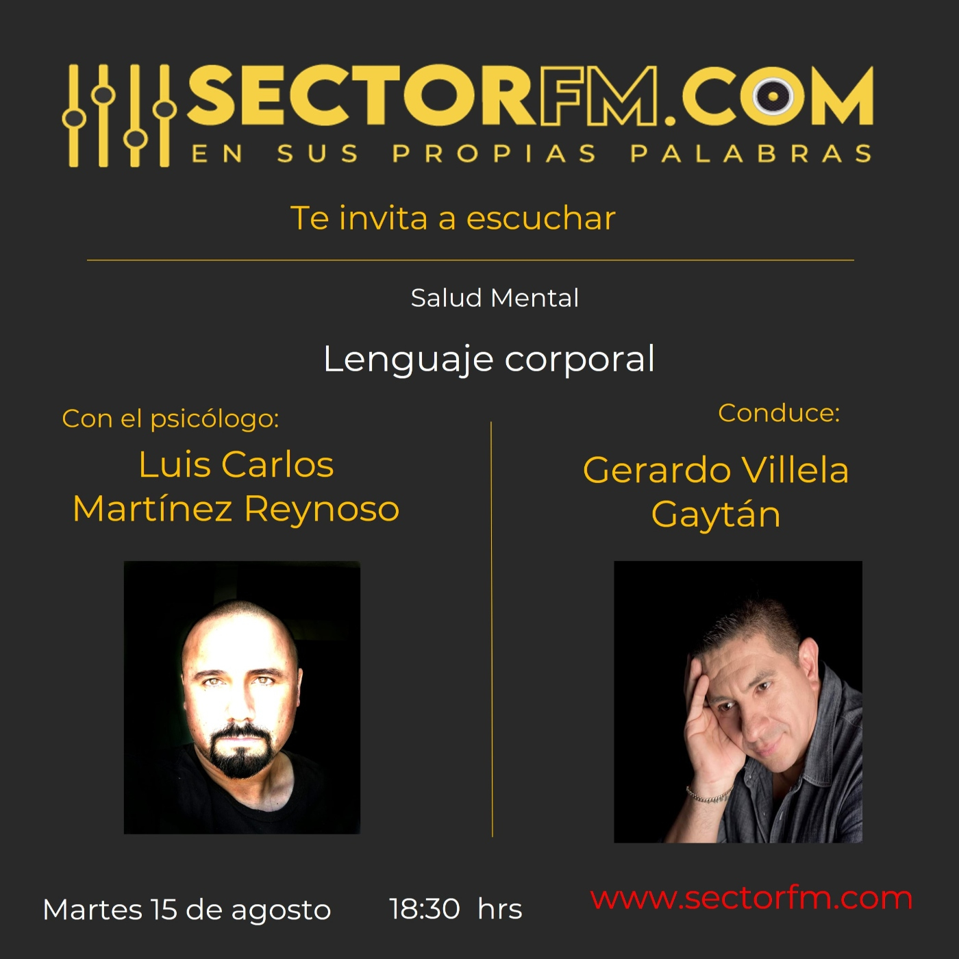 Salud mental Lenguaje corporal con Luis Carlos 15-08-23 episode artwork