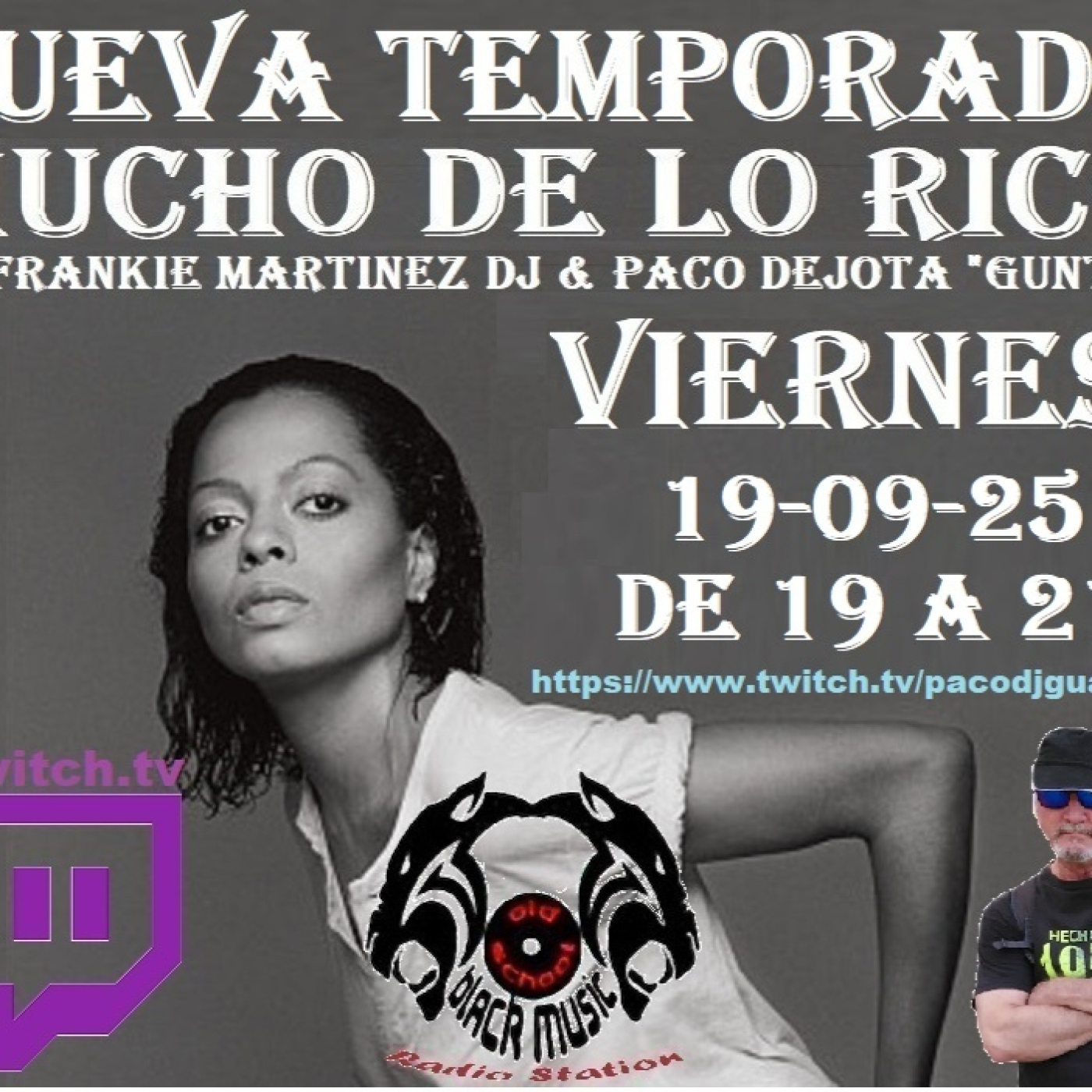 19-09--25 Old School Black Music ( MUCHO DE LO RICO ) Frankie Martinez Dj & Paco DeJota Guantes episode artwork