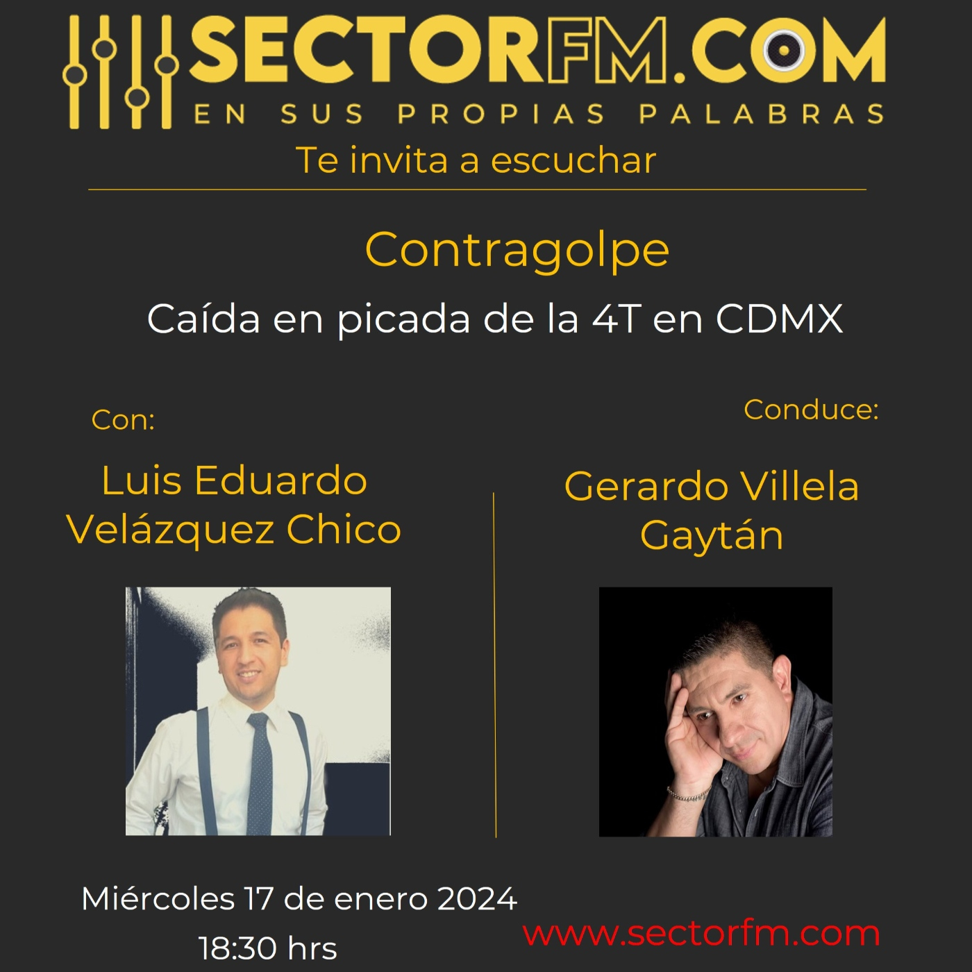 Contragolpe 17 01 24 Caída en picada de la 4T en CDMX con Luis Eduardo Velázquez Chico episode artwork