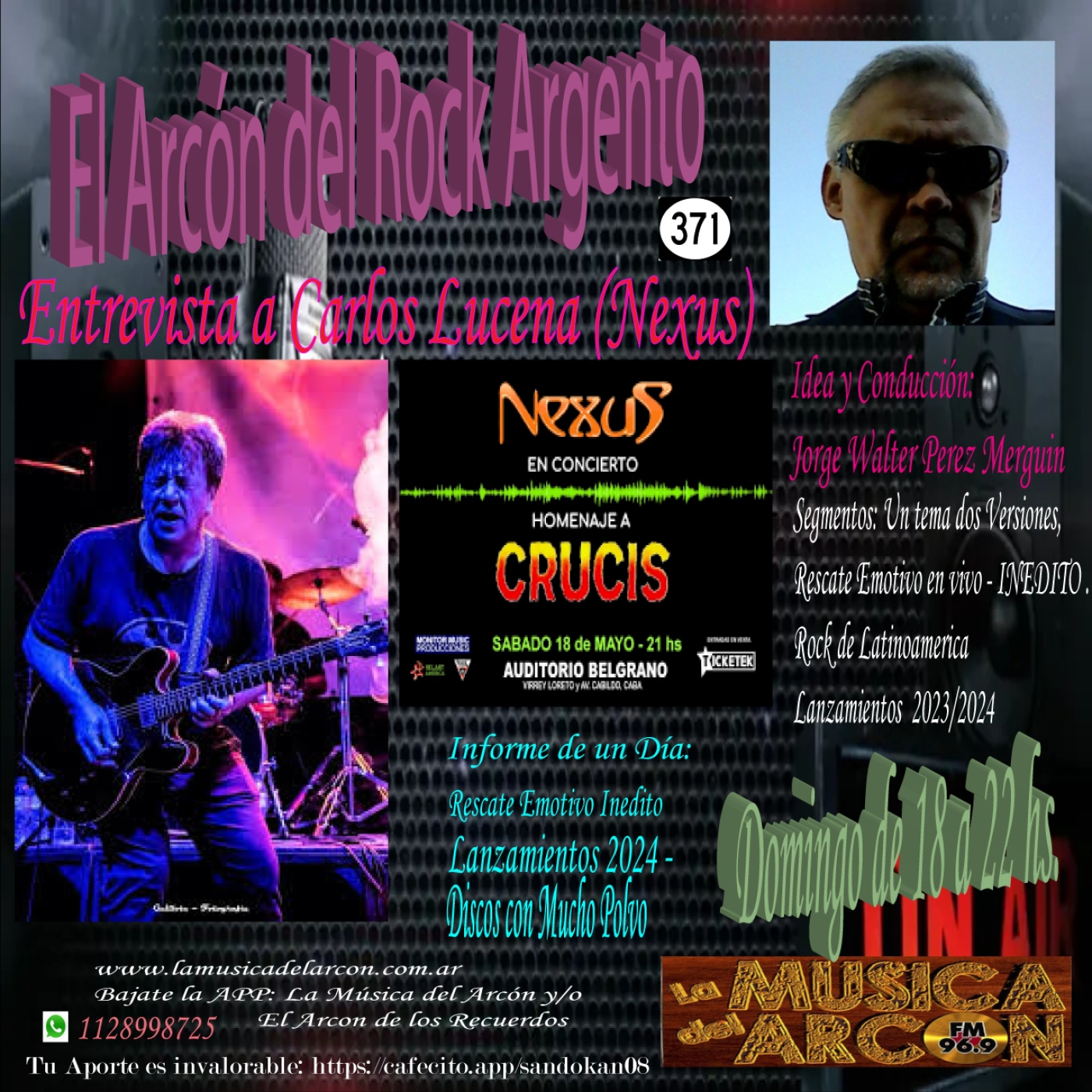 El Arcon del Rock Argento - Emision nº 371 Carlos Lucena (Nexus) - 28-04-2024 episode artwork